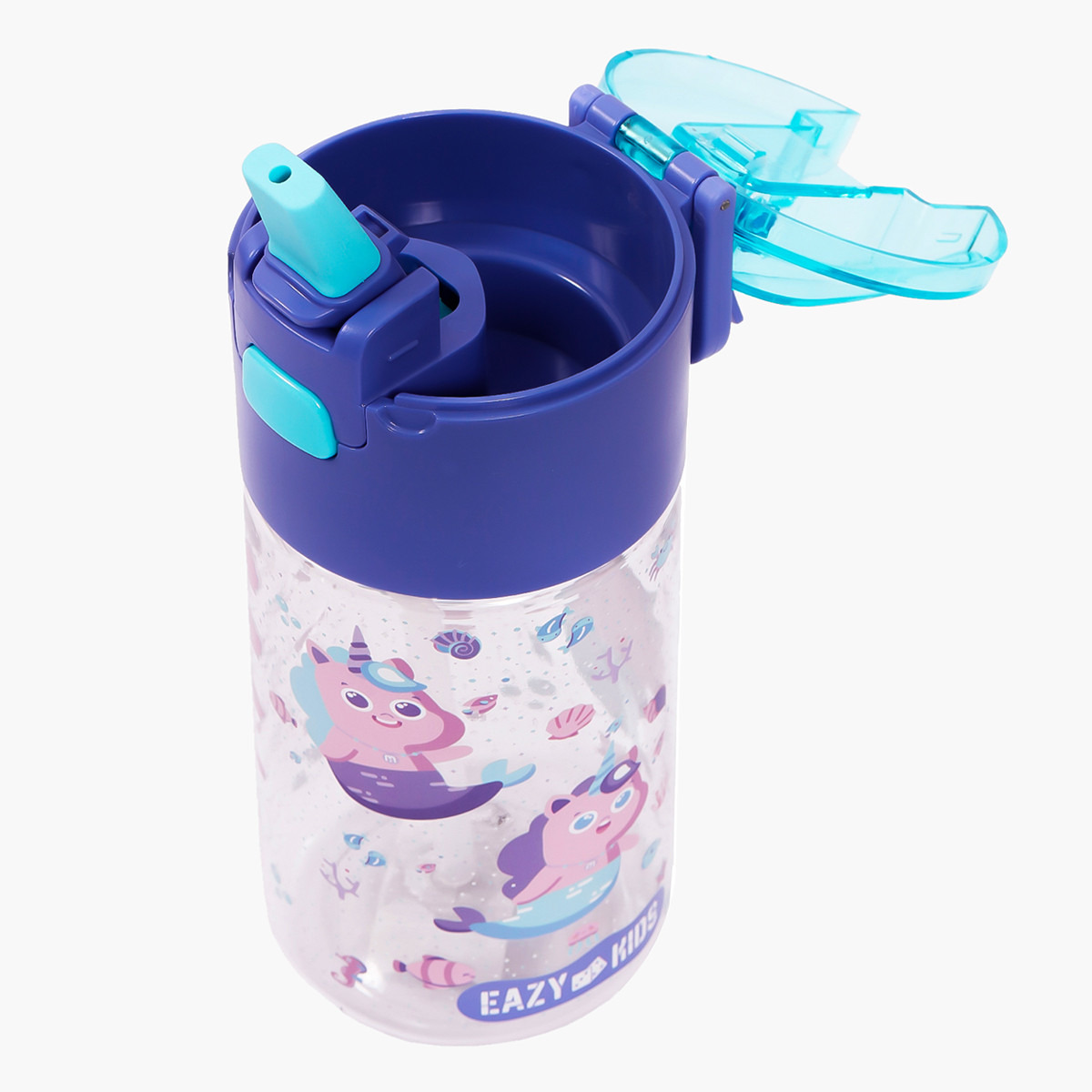 Eazy Kids Mermaid Print Purple Tritan Water Bottle - 450 ml-school-waterbottles-image-16