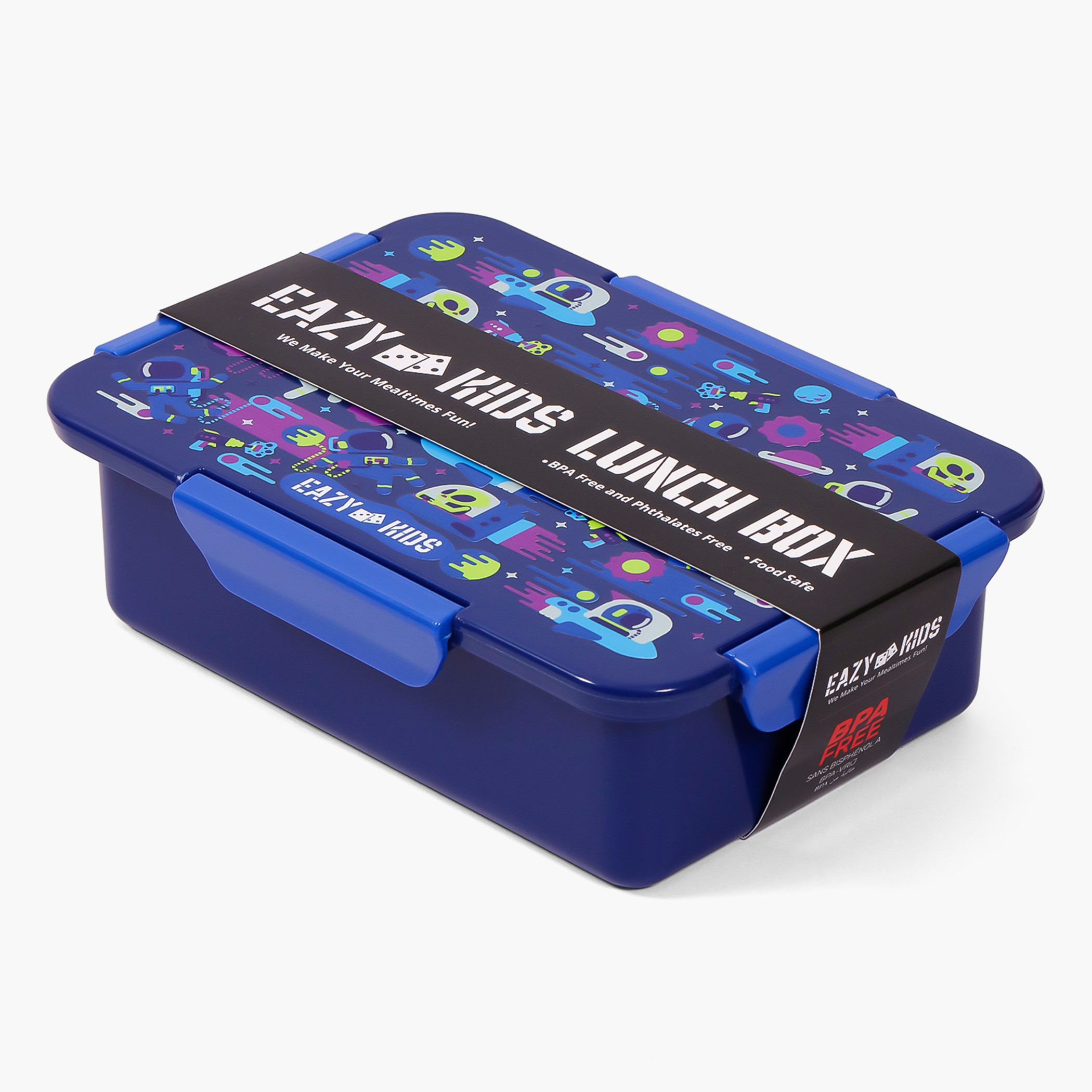 Eazy Kids Astronauts Print Lunch Box-school-lunchessentials-lunchboxes-image-1