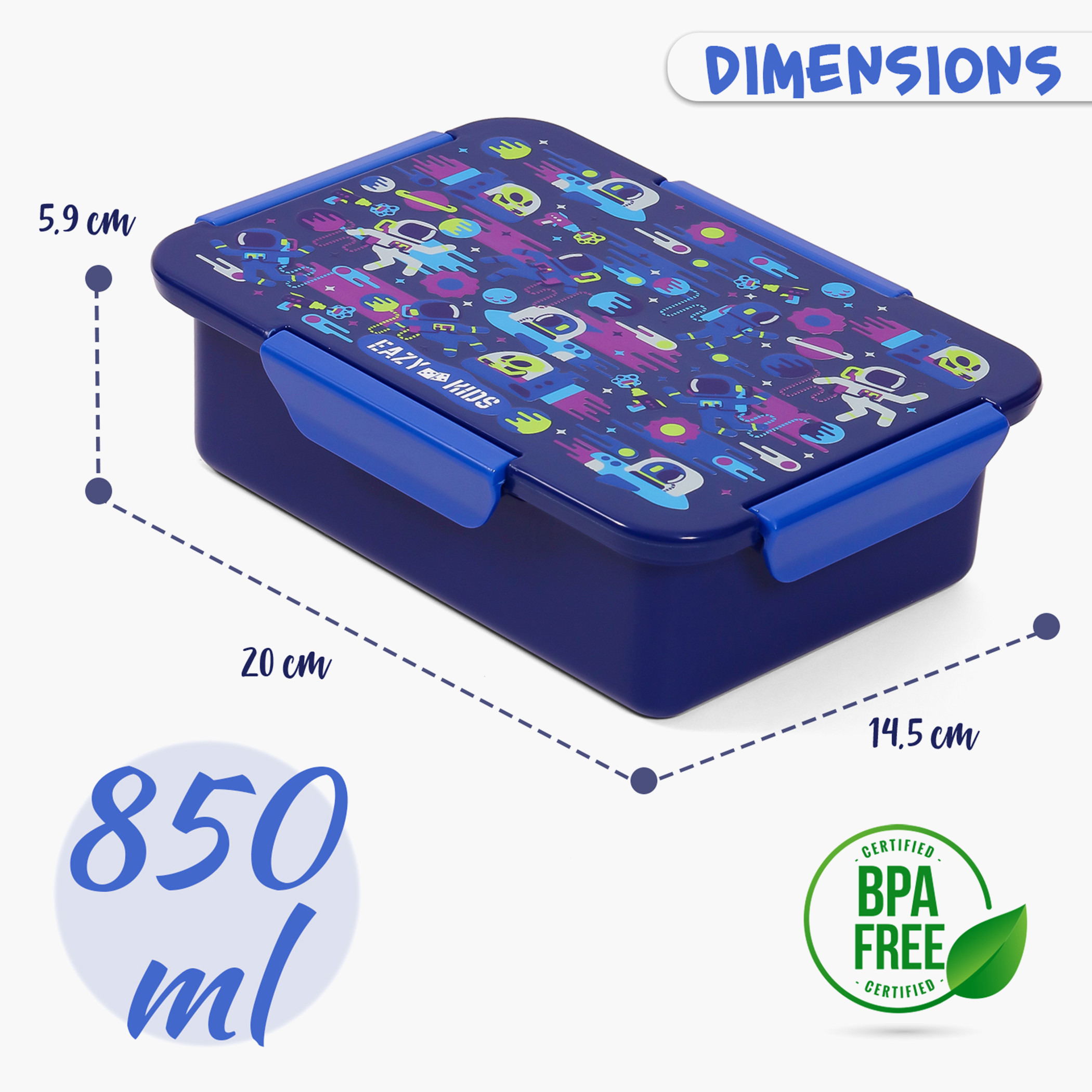 Eazy Kids Astronauts Print Lunch Box-school-lunchessentials-lunchboxes-image-9