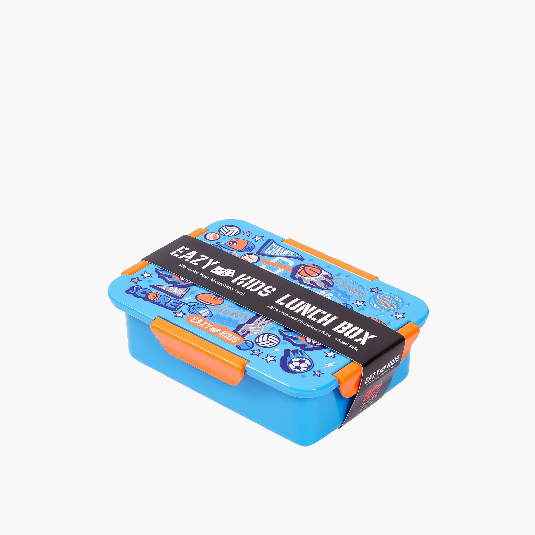 Eazy Kids Soccer Print Lunch Box-school-lunchessentials-lunchboxes-image-1