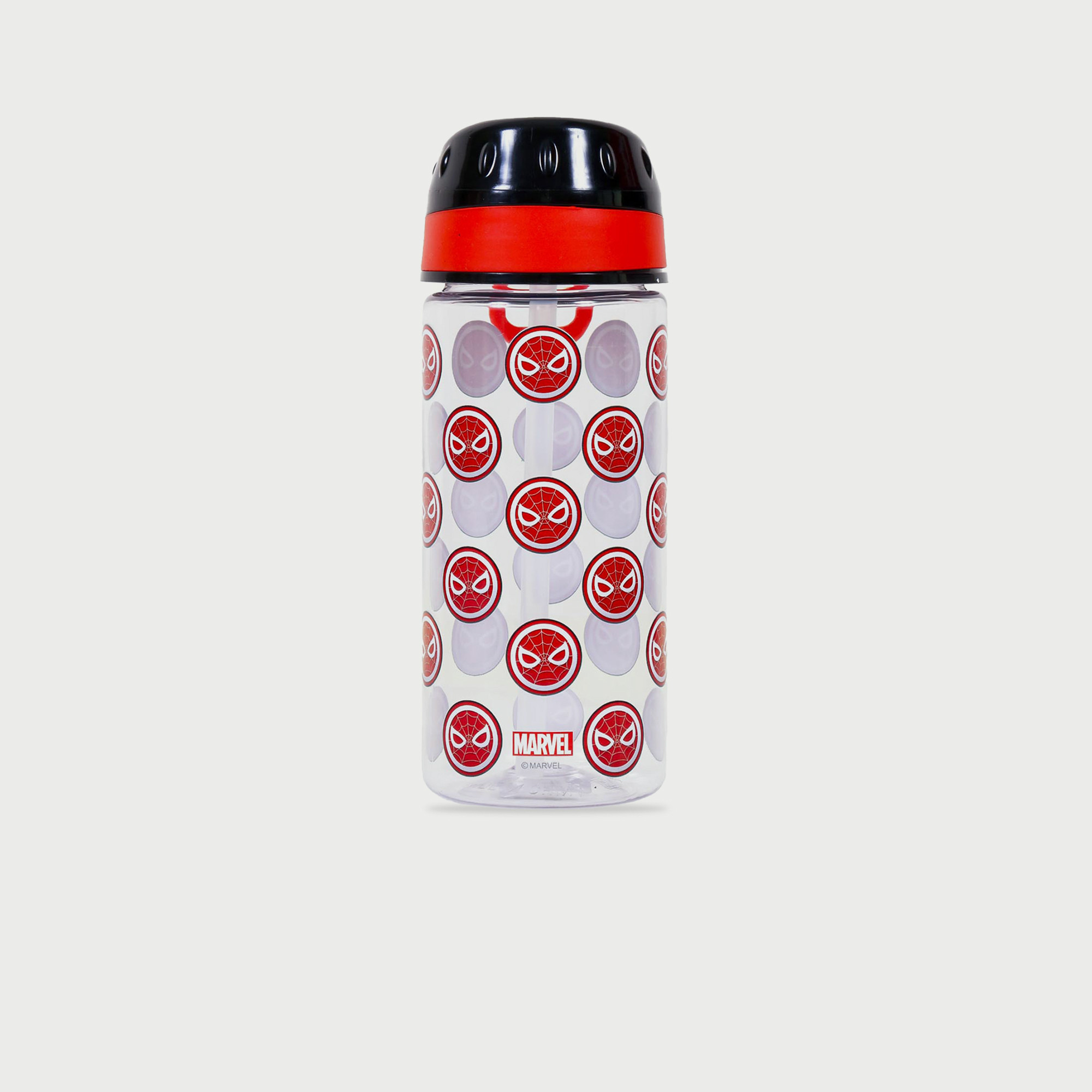 قارورة مياه بقشة ومقبض وطبعات سبايدر مان - 420 مل-school-waterbottles-image-1