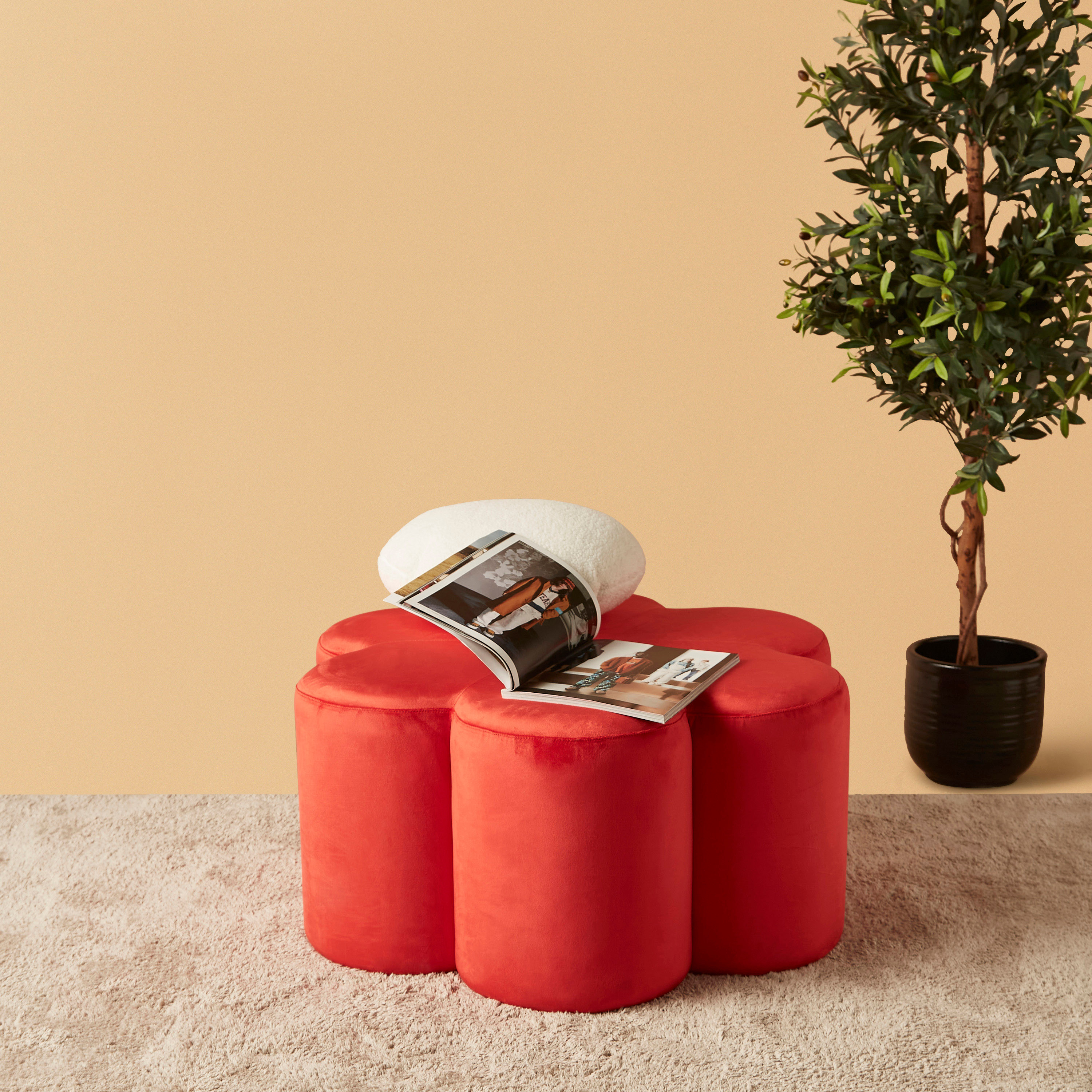 Flower Shaped Bench - 80x80x40 cms-furniture-sofaandseating-chaiseandbenches-image-1