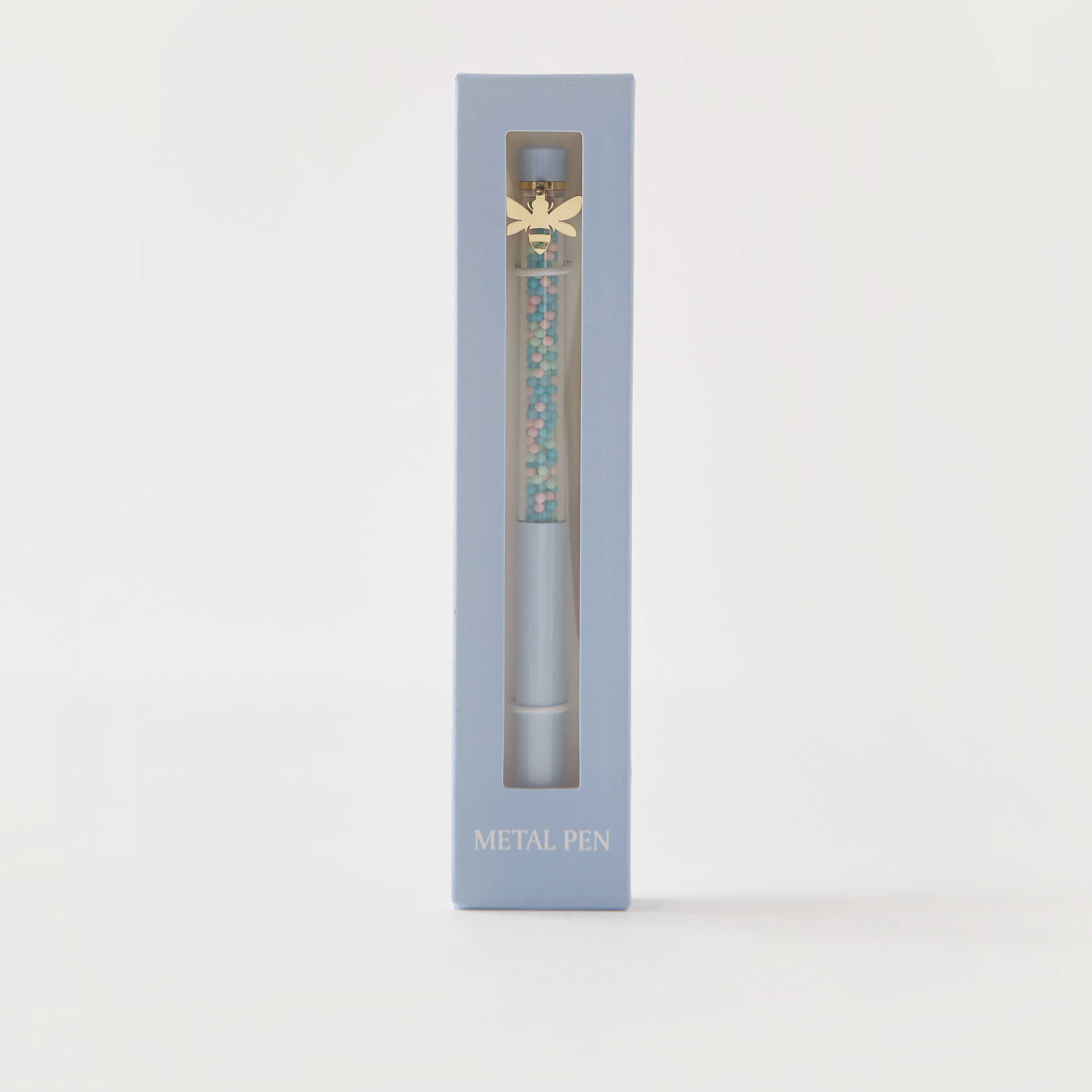 Metal Pen with Butterfly Applique Detail-school-stationery-pensandpencils-image-1