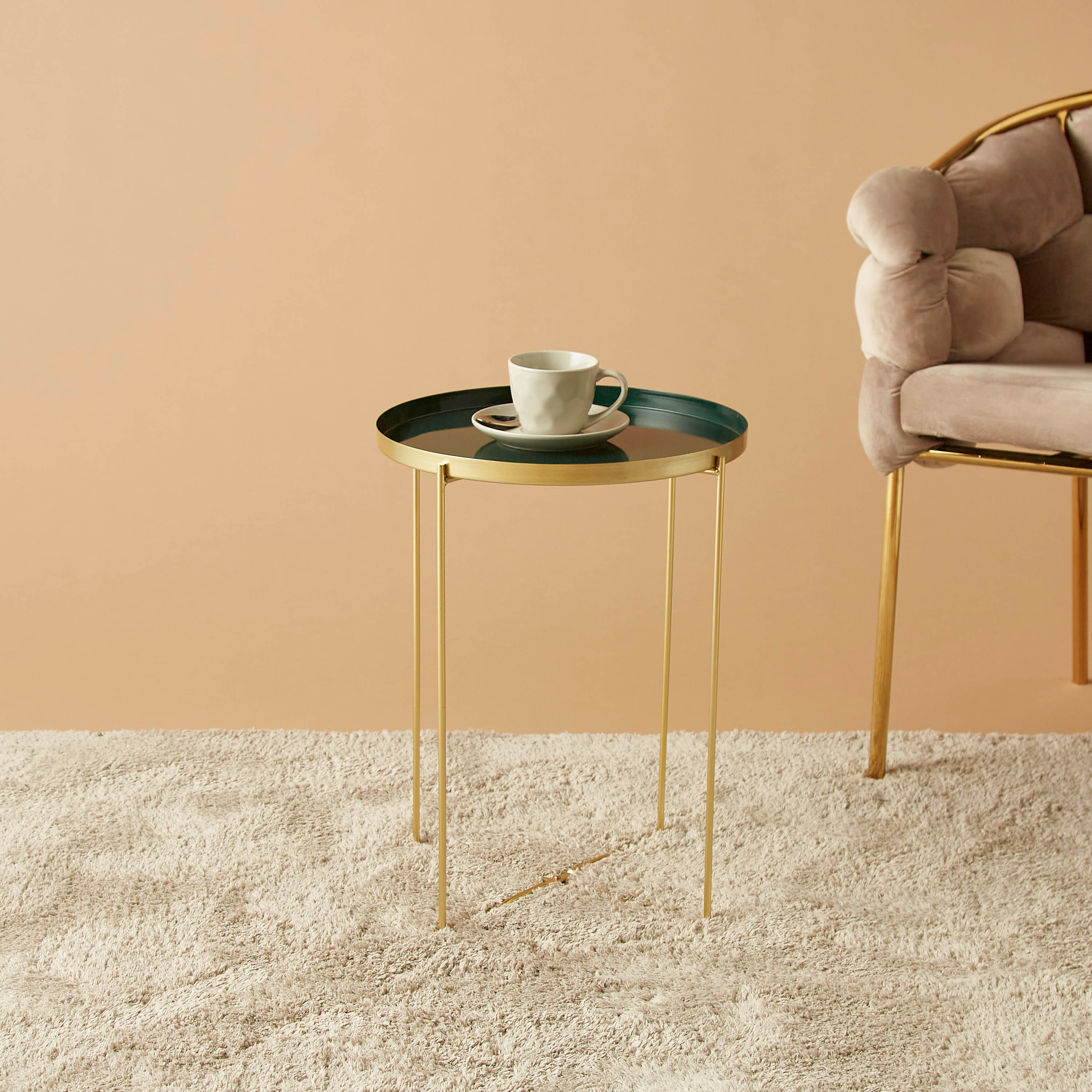 Metal Top Accent Table - 36x36x47 cms-furniture-livingroom-sideandendtables-image-2