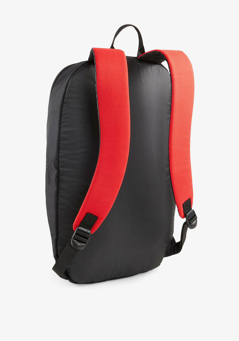 Puma Logo Print Backpack with Adjustable Straps and Zip Closure-Back To School-image-1
