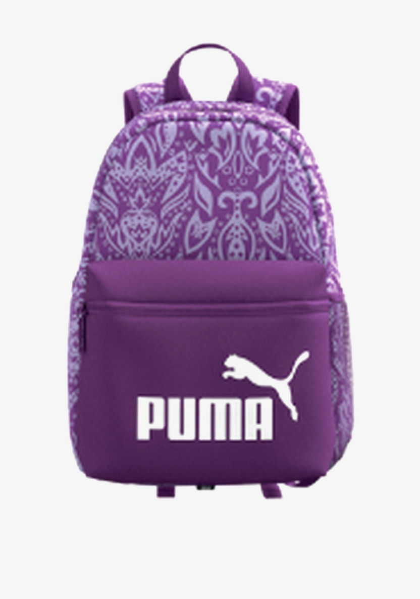 Puma Printed Backpack with Adjustable Straps and Zip Closure-Back To School-image-0