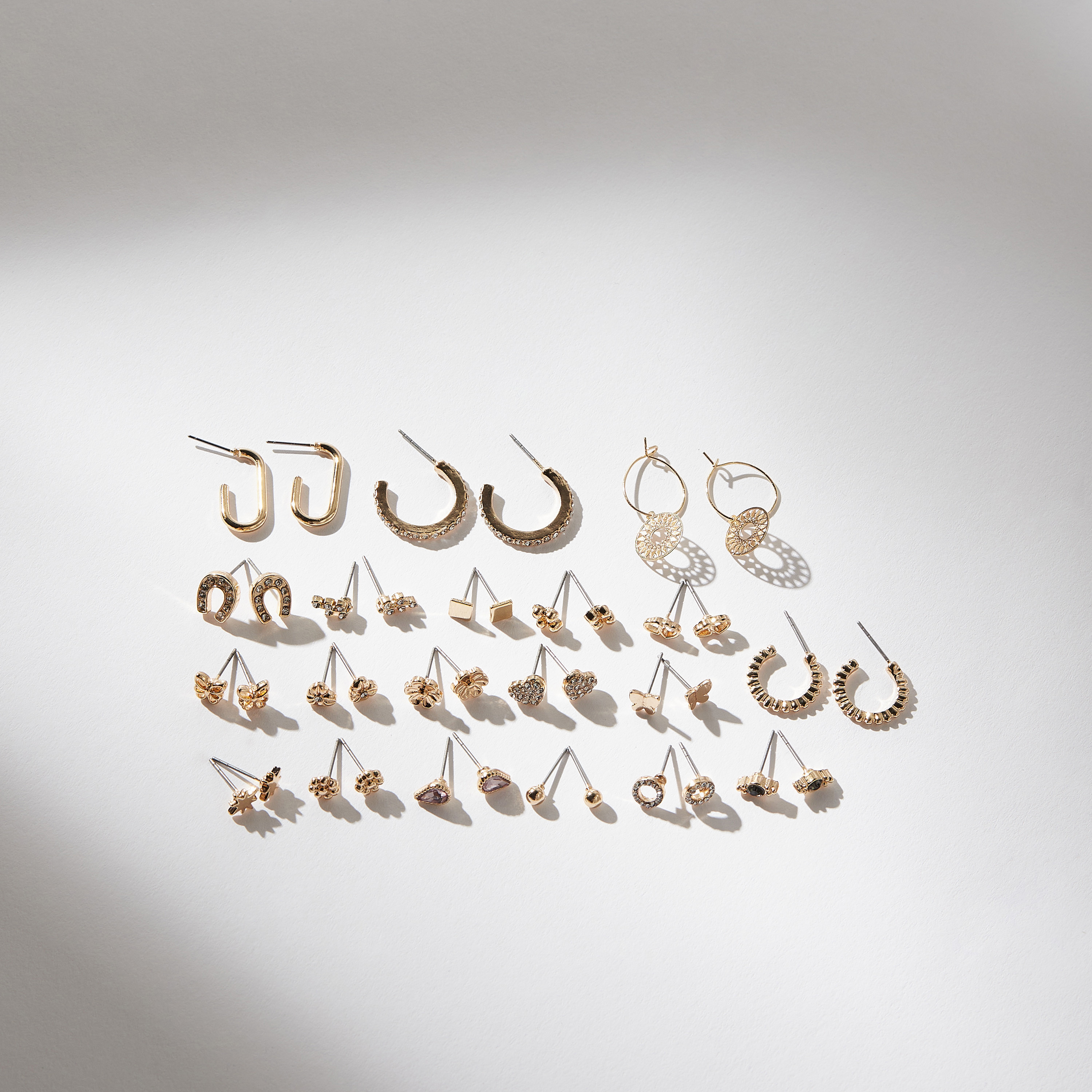 أقراط مرصّعة متنوعة - طقم 20 قطعة-women-watchesandjewellery-jewellery-earrings-image-2