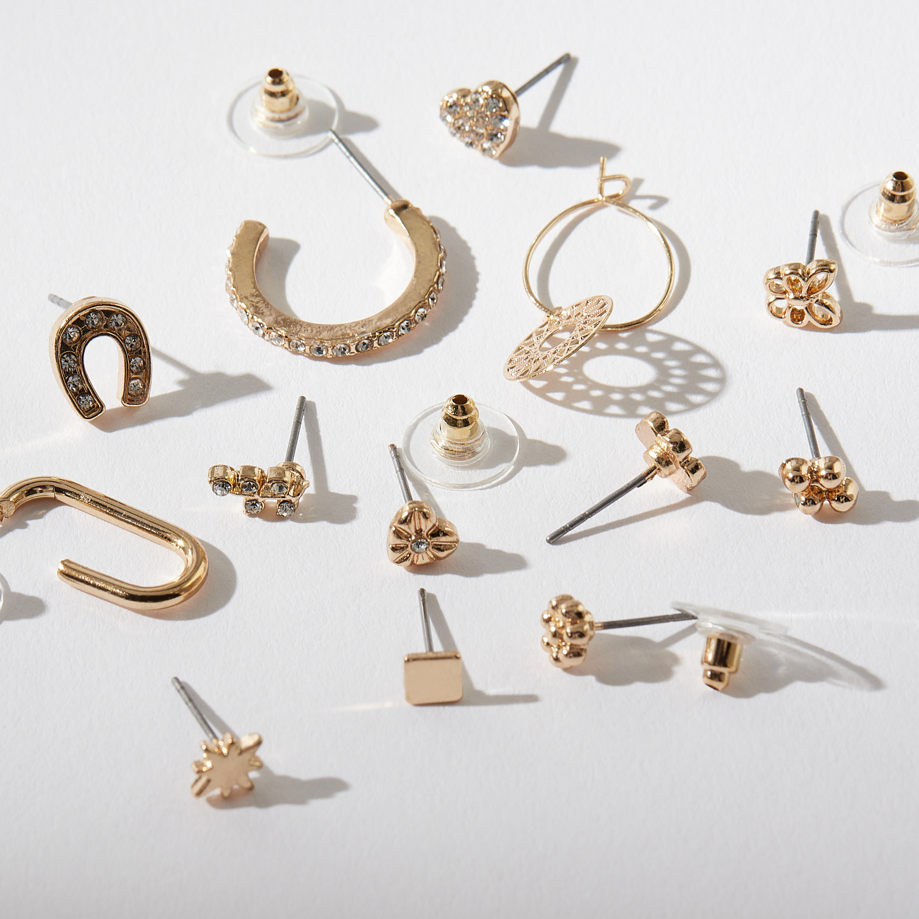 أقراط مرصّعة متنوعة - طقم 20 قطعة-women-watchesandjewellery-jewellery-earrings-image-4