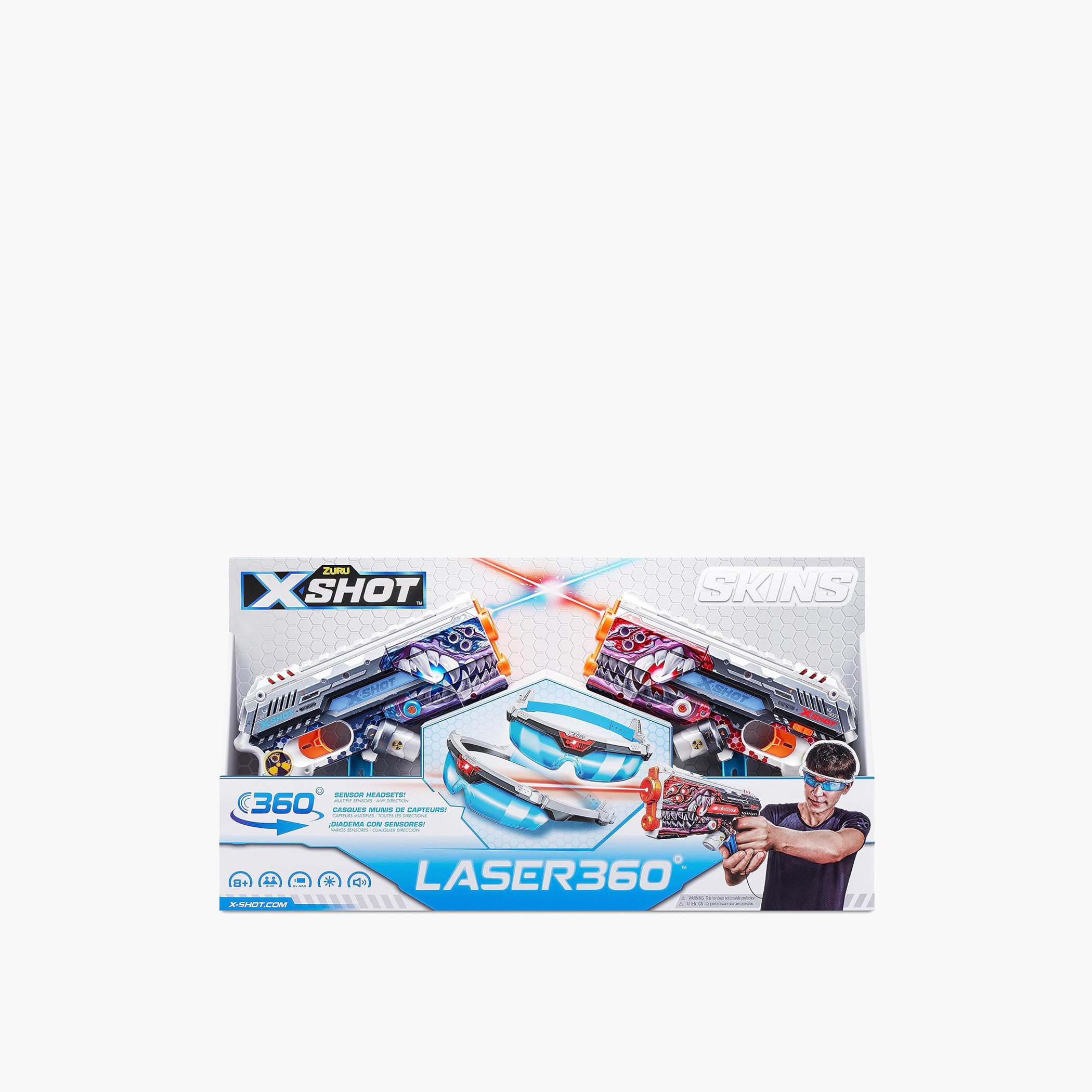 X-Shot 2-Piece Laser 360 Skins Toy Blaster Gun Set-toys-outdoor-gunsandfoamblasters-image-1