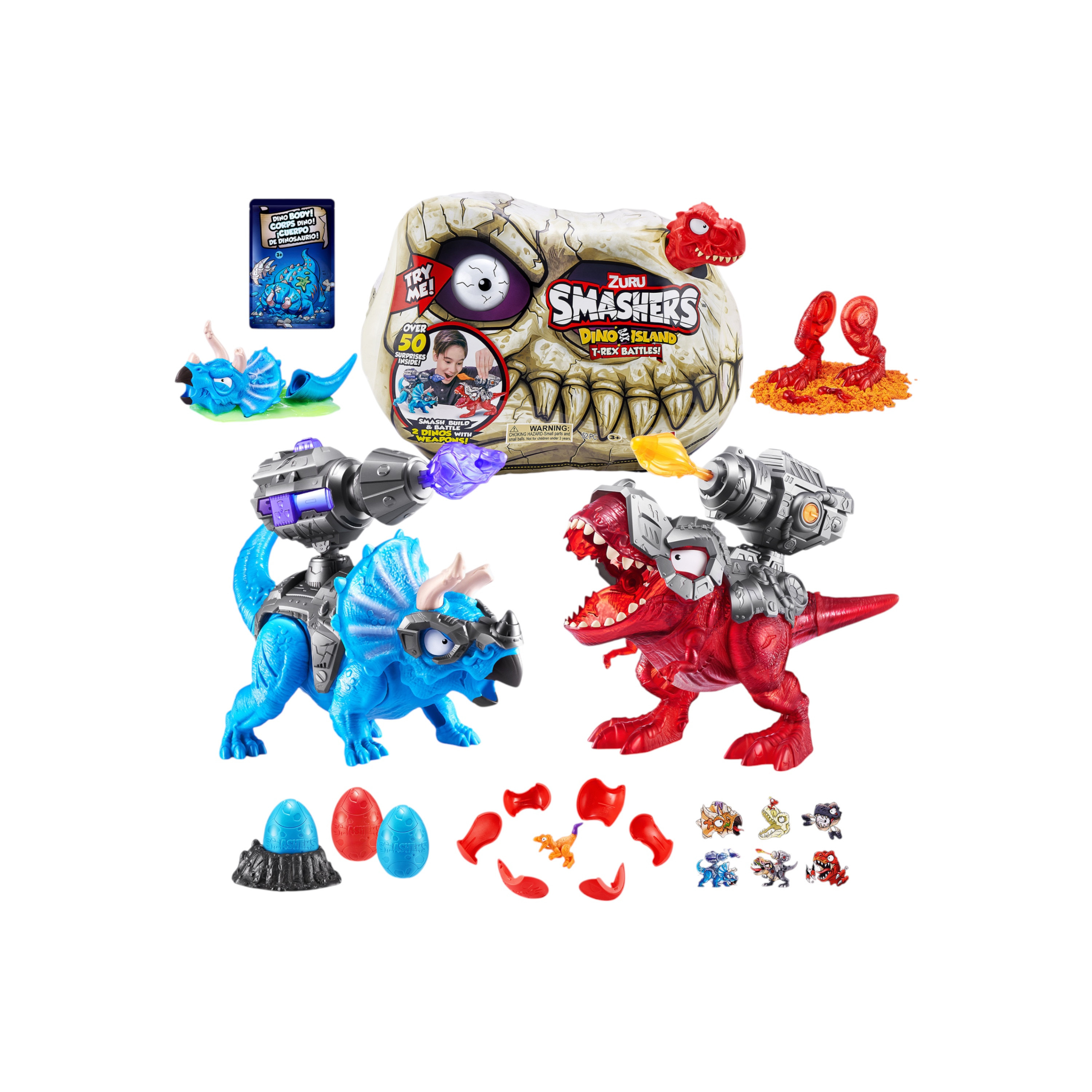 ZURU Assorted Smashers Dino Island S1 T-Rex Battle Playset-toys-noveltyandcollectibles-collectibles-image-3