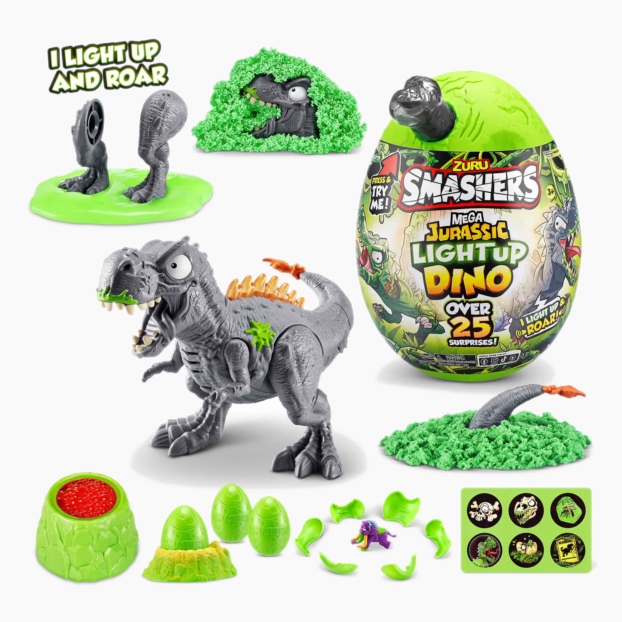 ZURU Smashers Assorted Mega Jurassic Light-Up Dino Surprise Egg-toys-noveltyandcollectibles-collectibles-image-3