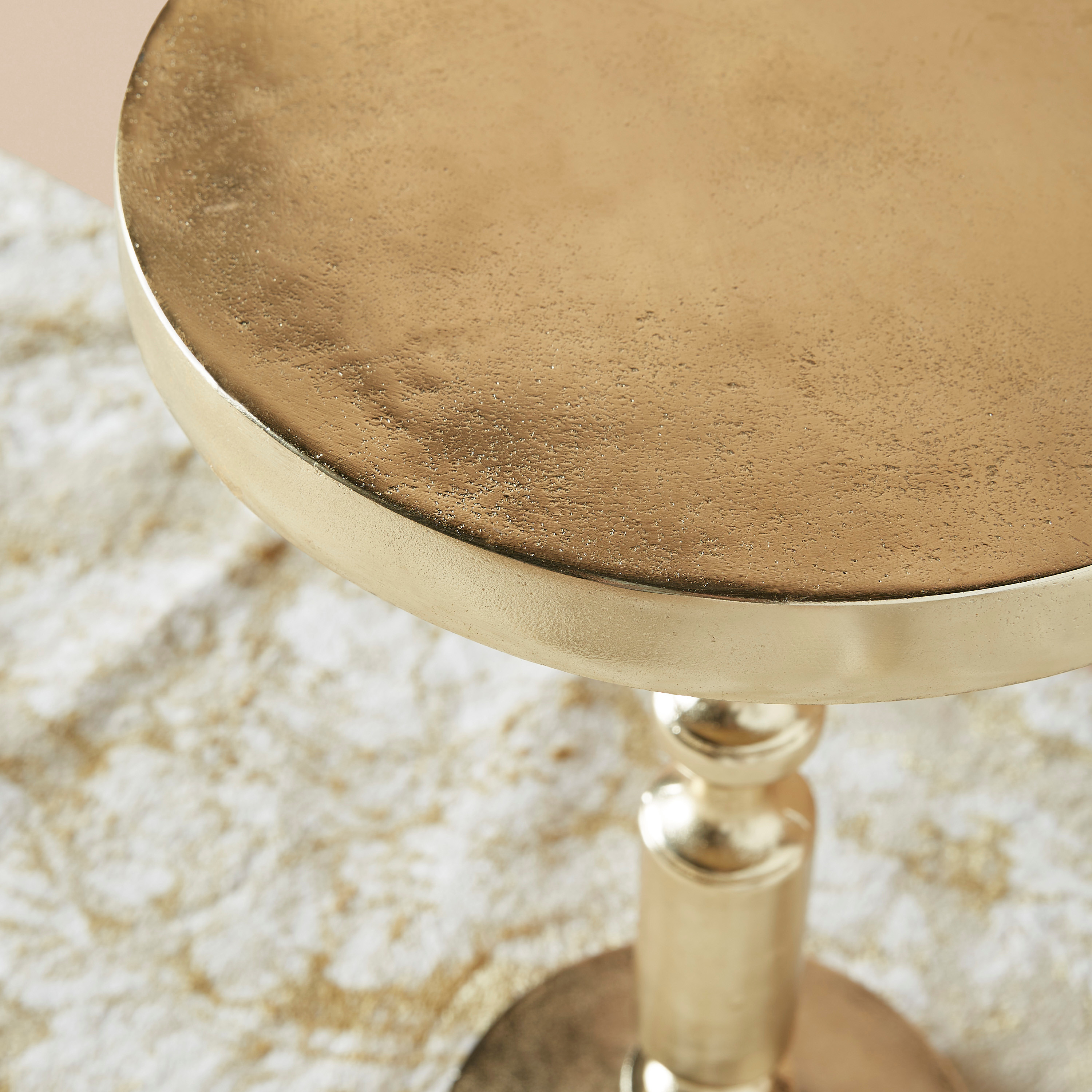 Round Metal Top Accent Table - 30x30x55 cms-furniture-livingroom-sideandendtables-image-3