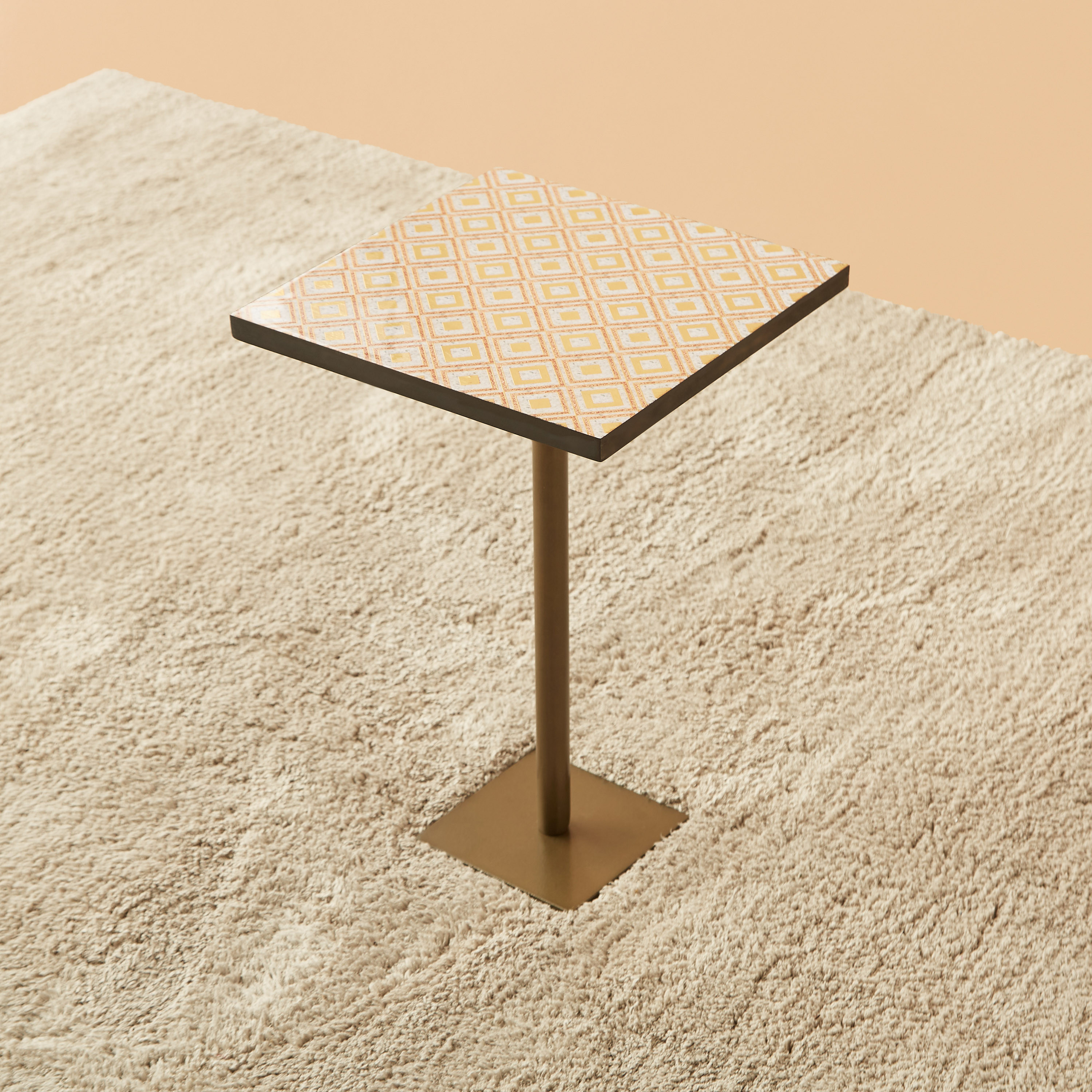 Tiled Top Accent Table with Pedestal Base - 30x30x45 cms-furniture-livingroom-sideandendtables-image-3