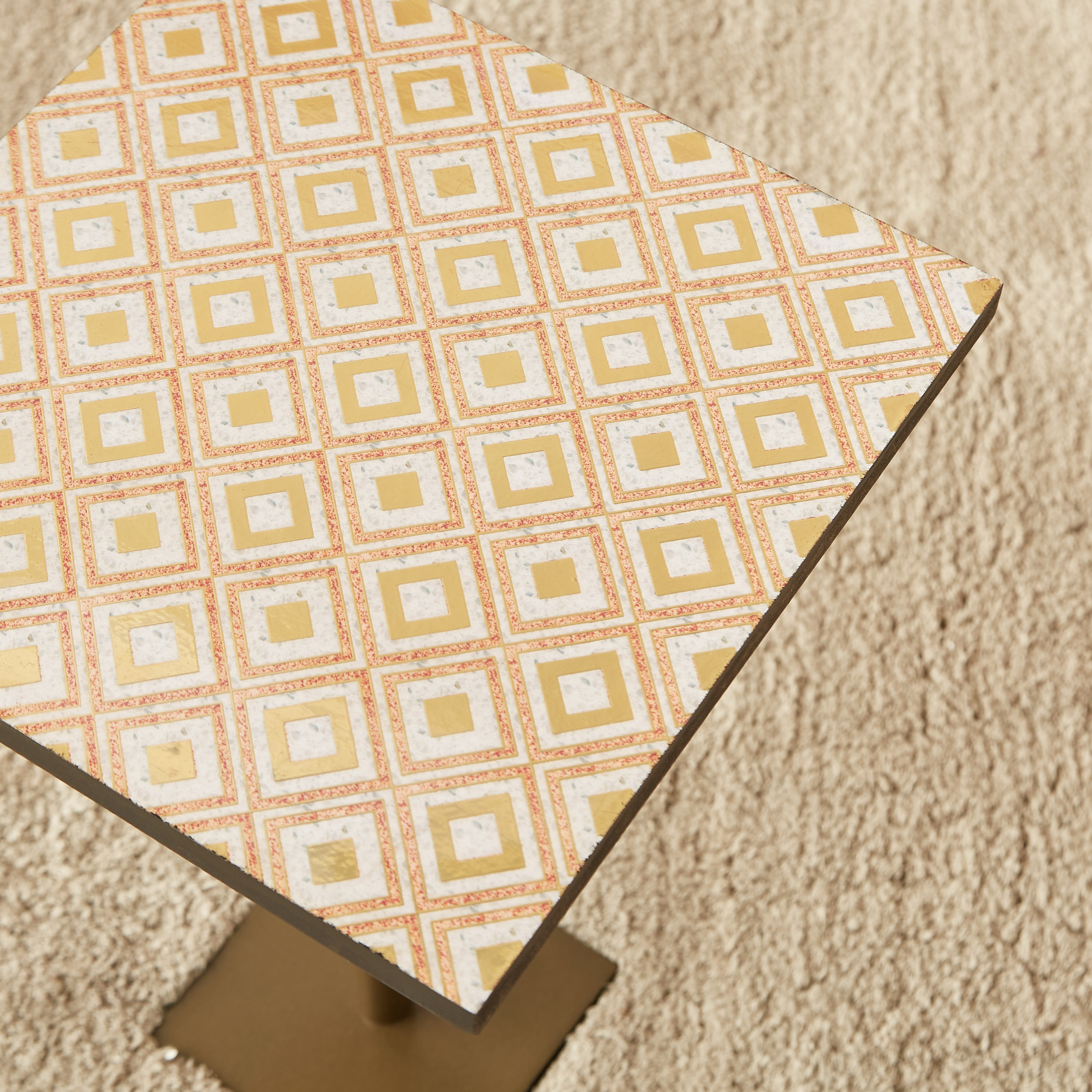 Tiled Top Accent Table with Pedestal Base - 30x30x45 cms-furniture-livingroom-sideandendtables-image-4