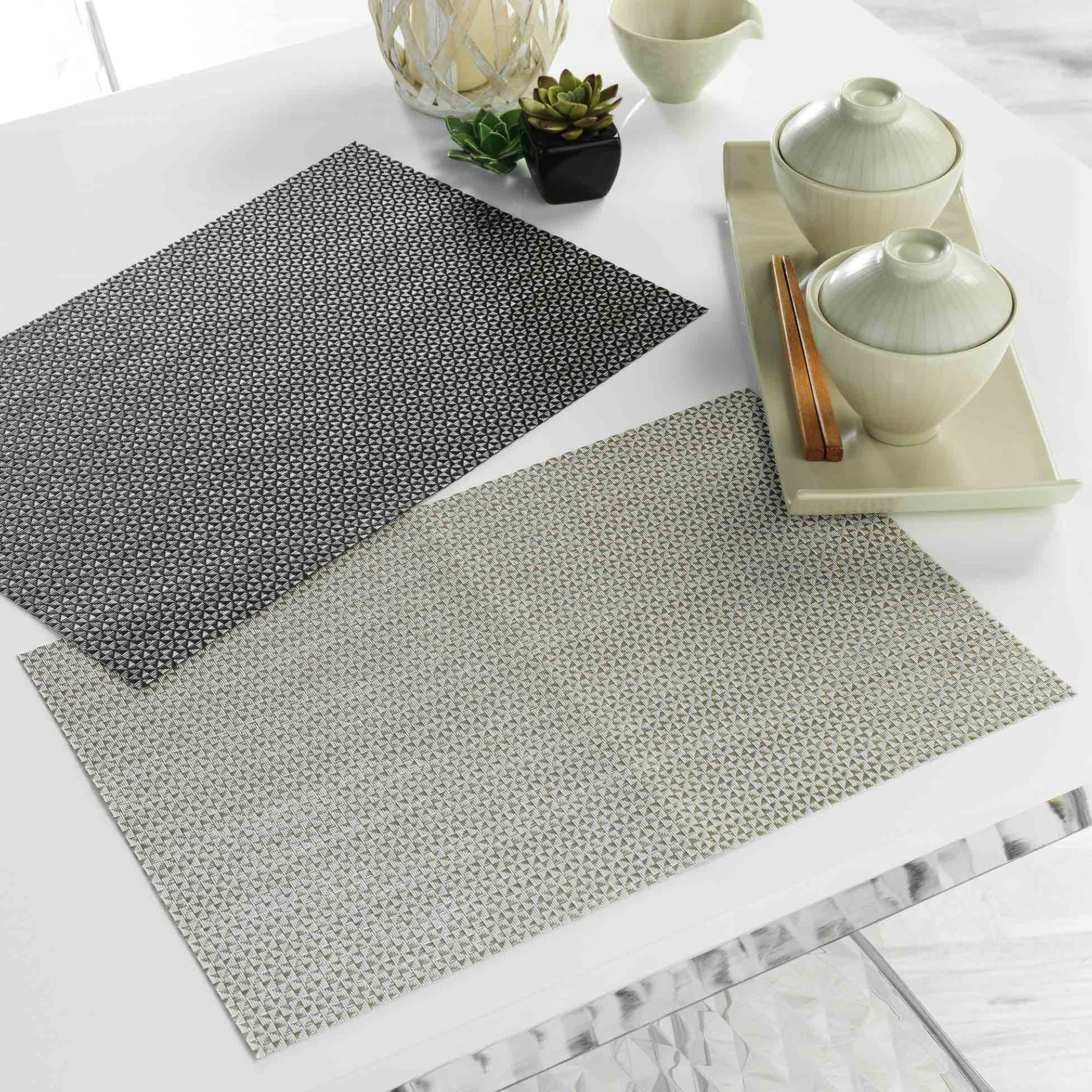 لبادة صحون مستطيلة بارزة الملمس - 30x45 سم-household-dining-tablelinen-placemats-image-2