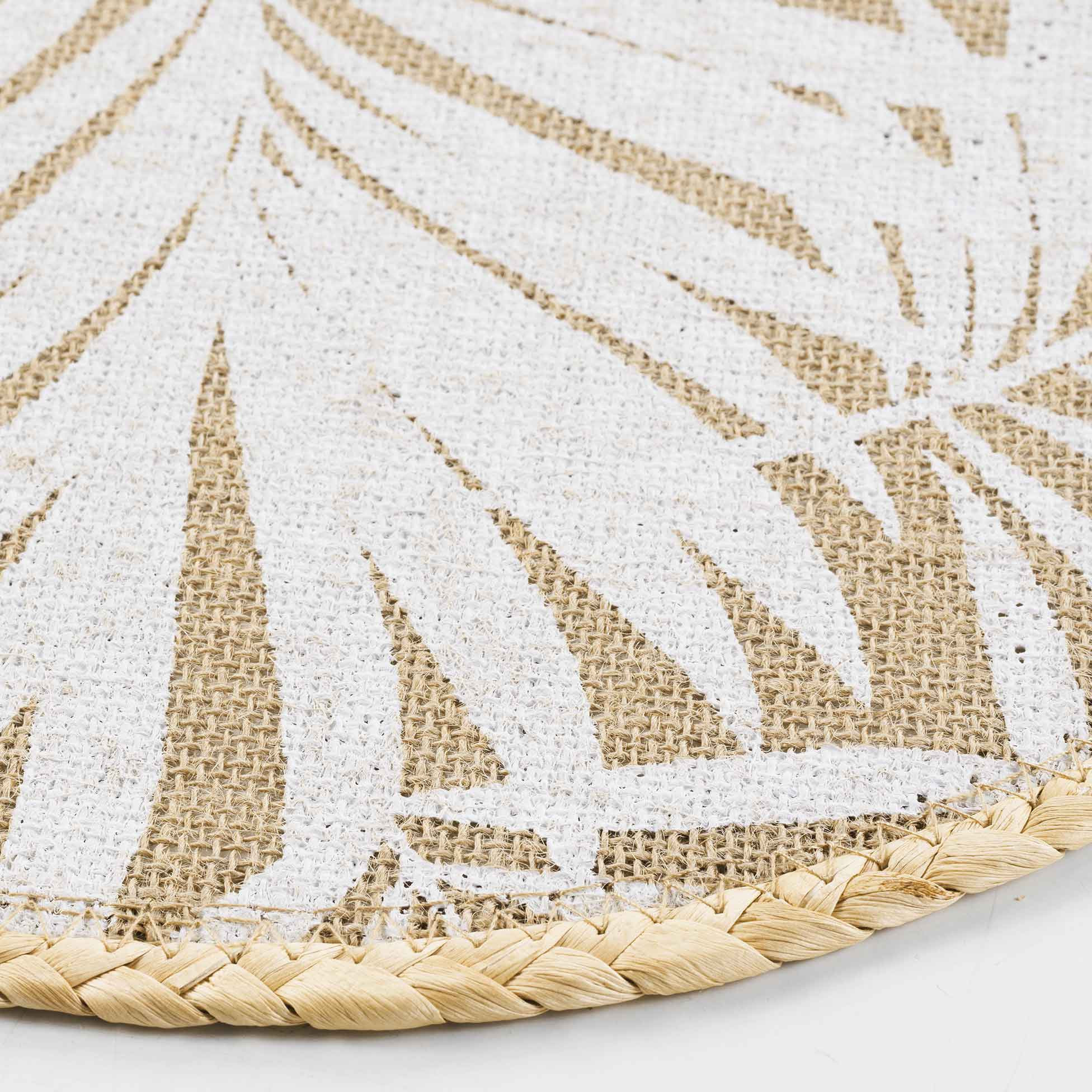 Leaf Print Jute Placemat - 38 cms-household-dining-tablelinen-placemats-image-4
