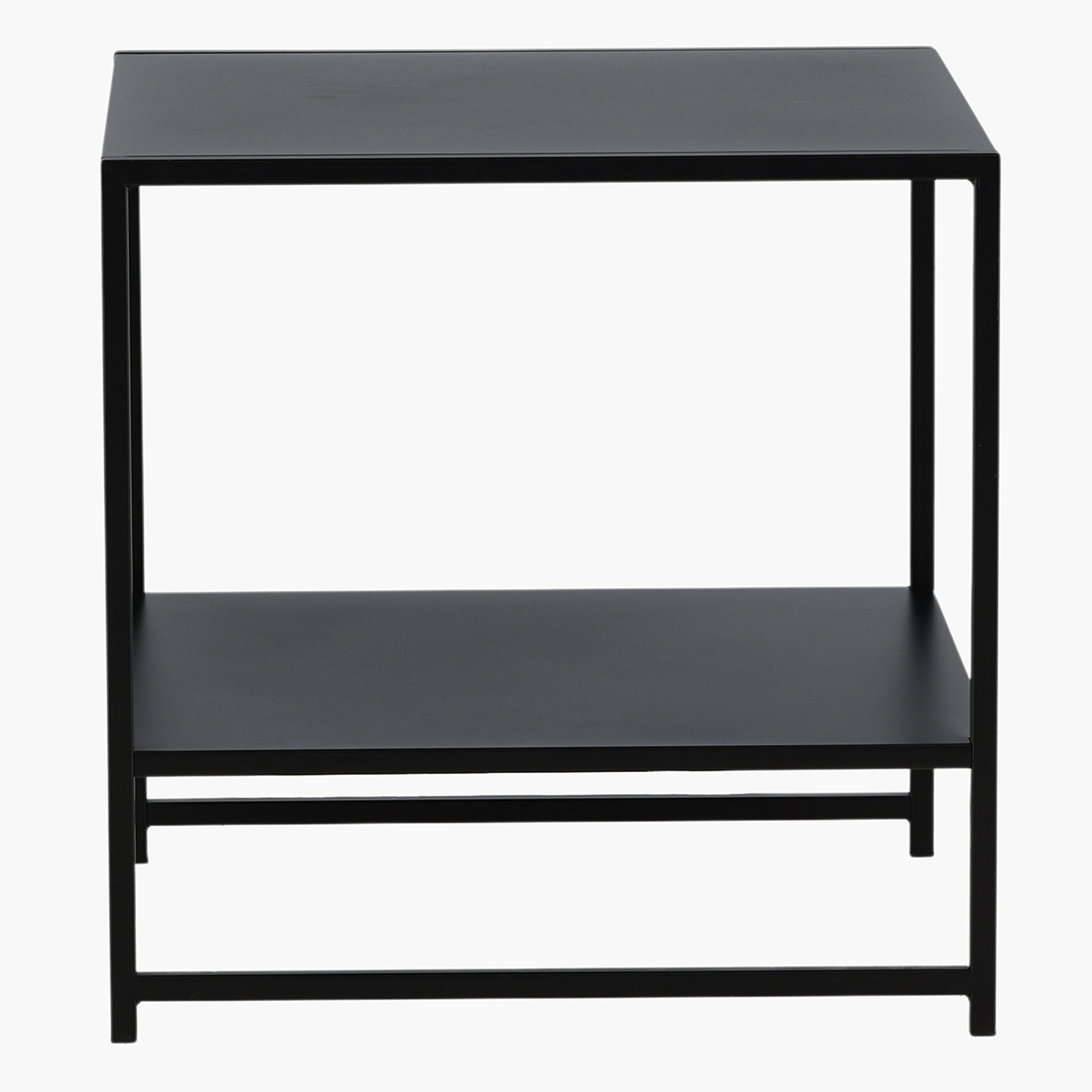 Square Metal Top Side Table with Shelf - 50x50x50 cms-furniture-livingroom-sideandendtables-image-6