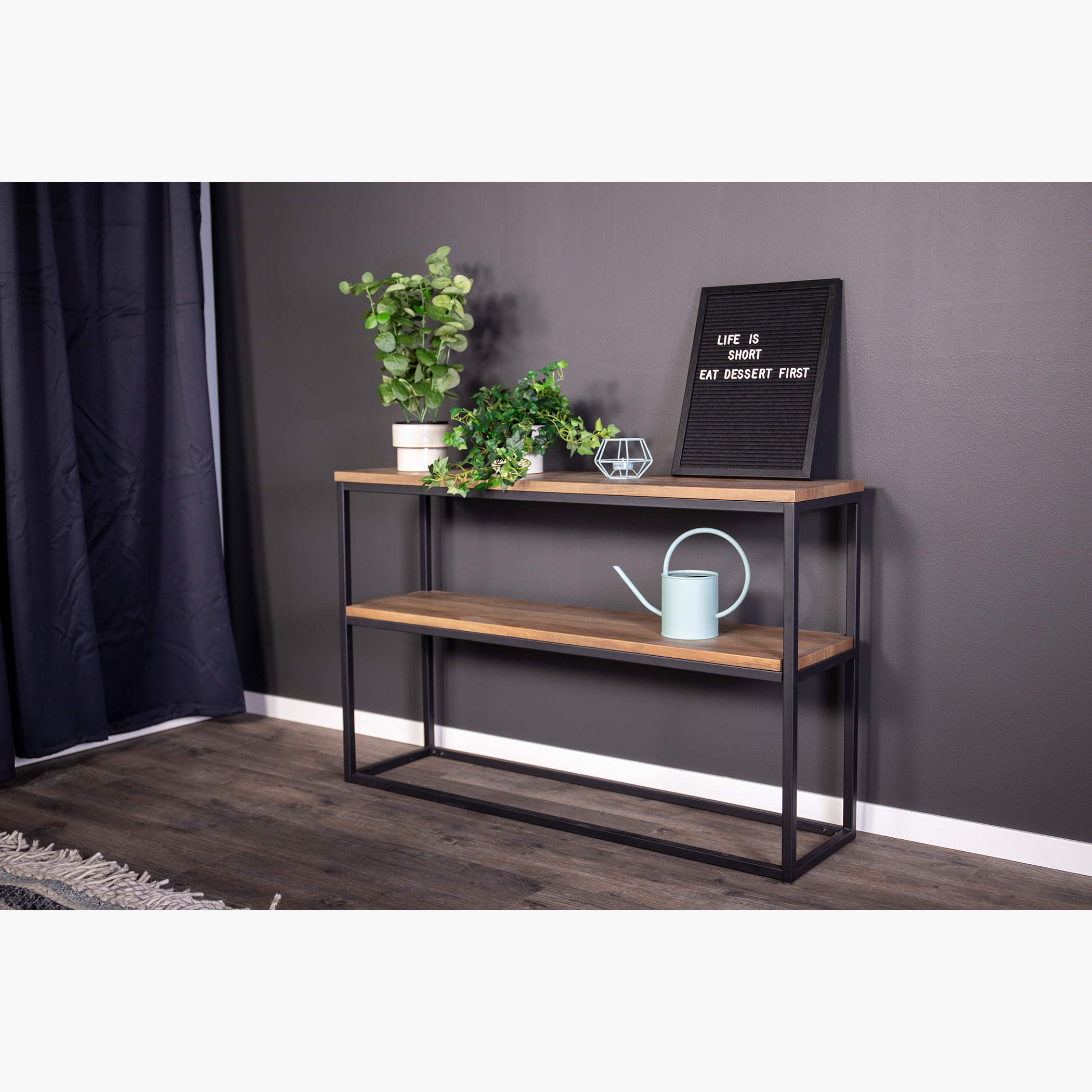 Rectangular 2-Tier Console Table - 110x30x70 cms-furniture-livingroom-consoletablesandmirrors-image-1