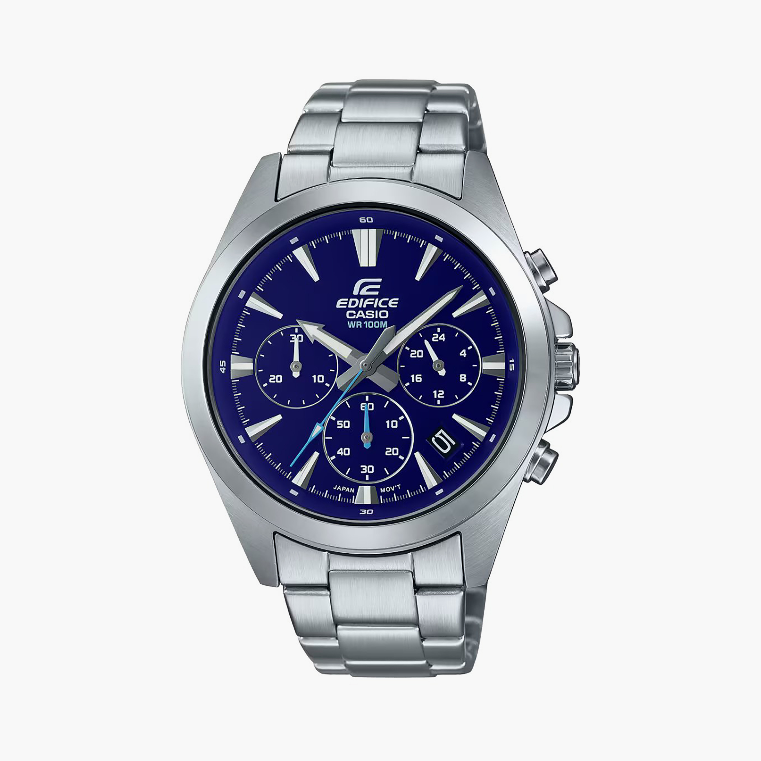 Edifice Men's Silver Chronograph Stainless Steel Strap Watch | EFV-630D-2AVUDF | 44 MM-men-watchesandjewellery-watches-image-1