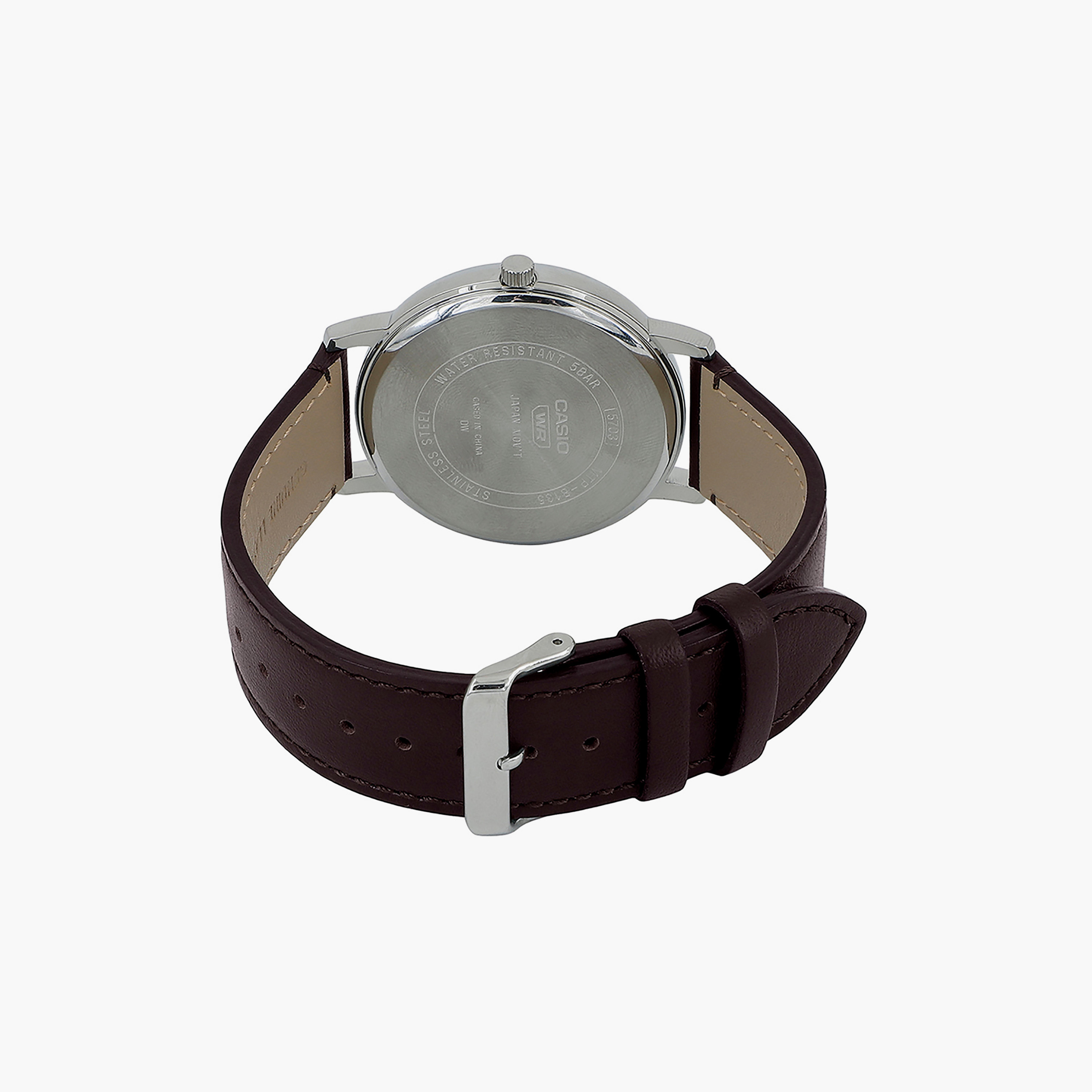 Casio Men's Brown Analog Leather Strap Watch | MTP-B135L-2AVDF-men-watchesandjewellery-watches-image-3