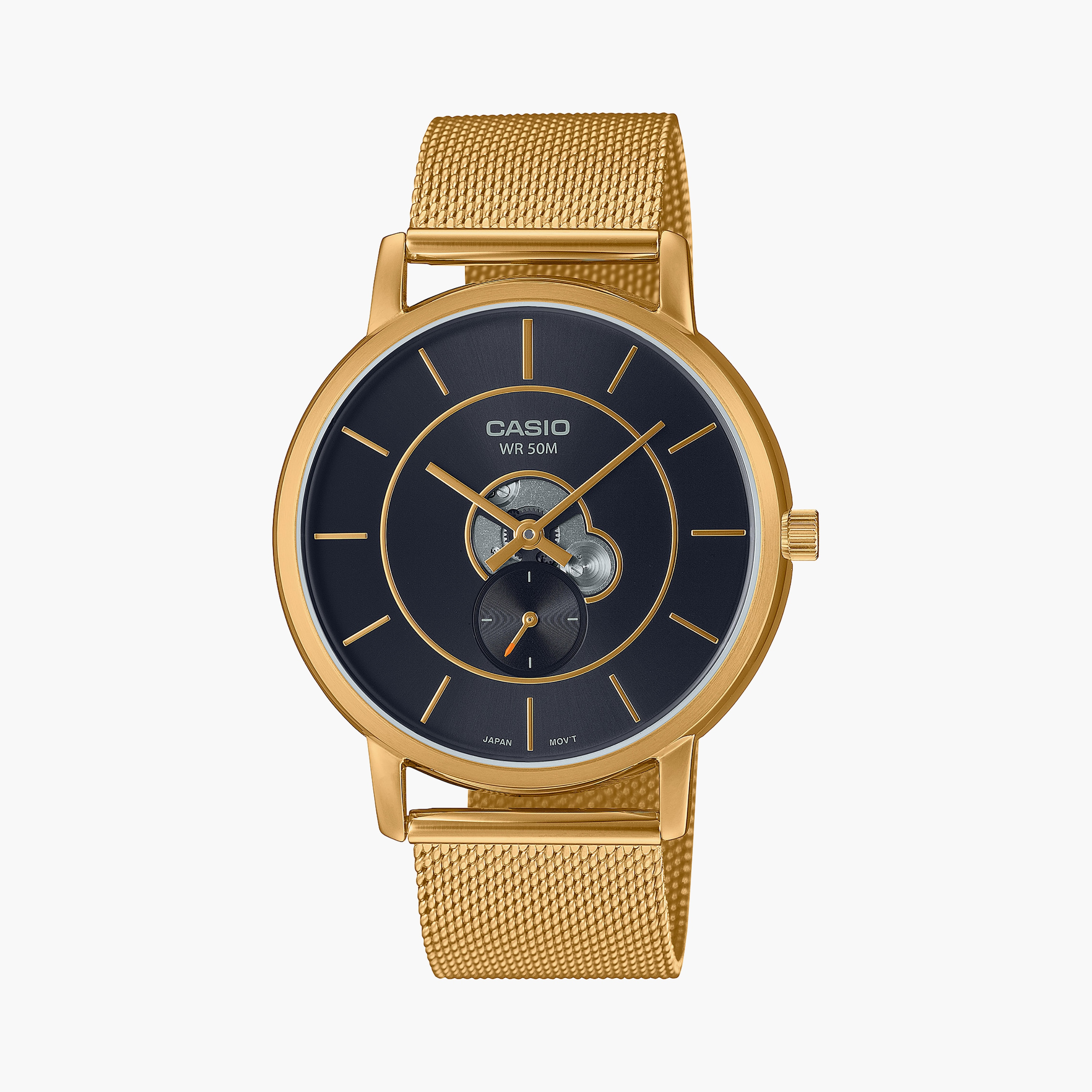 Casio Men's Gold Analog Stainless Steel Strap Watch | MTP-B130MG-1AVDF-men-watchesandjewellery-watches-image-1