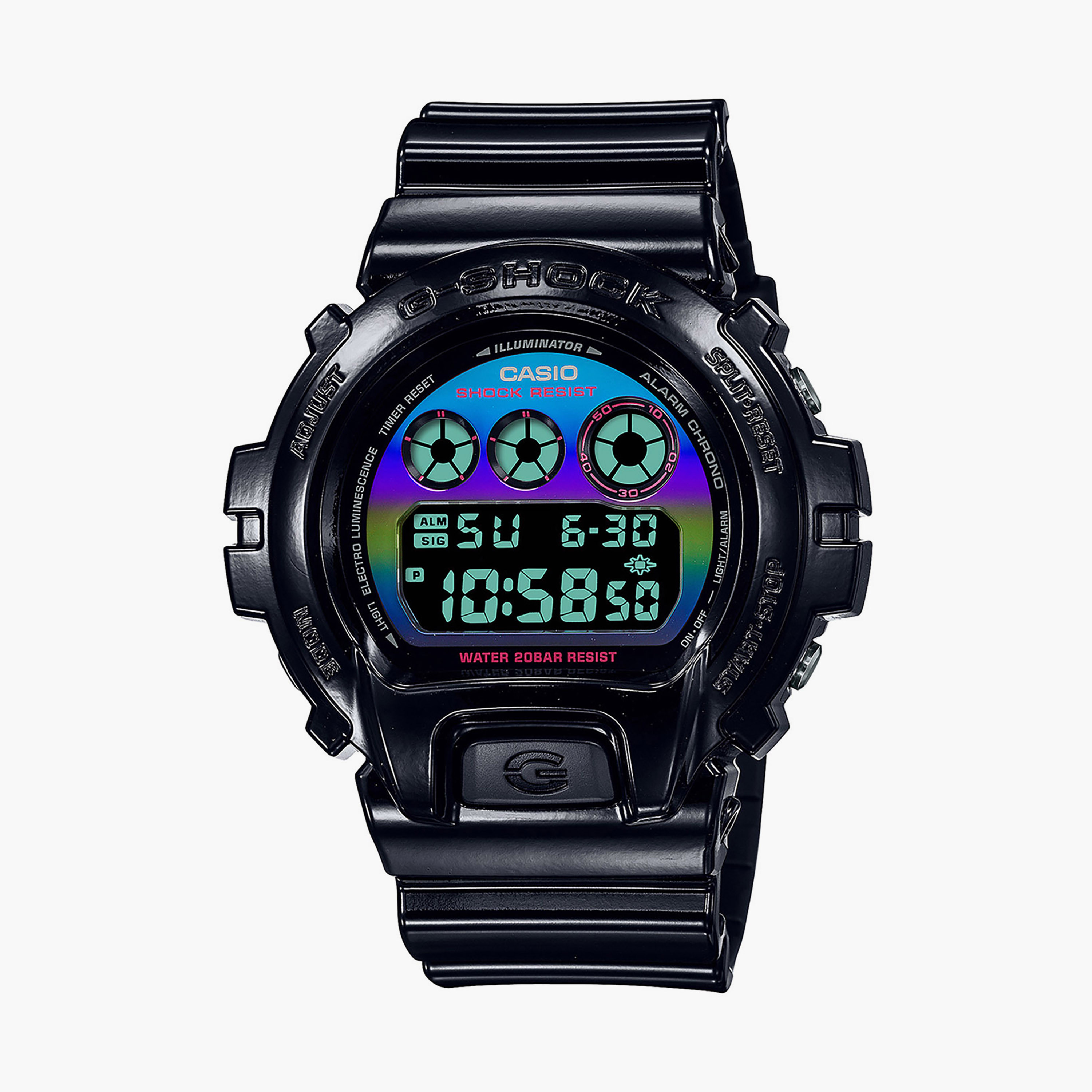 ساعة جي-شوك يونيسكس خضراء رقمية بسوار سيليكون | DW-6900JT-3DR-men-watchesandjewellery-watches-image-1
