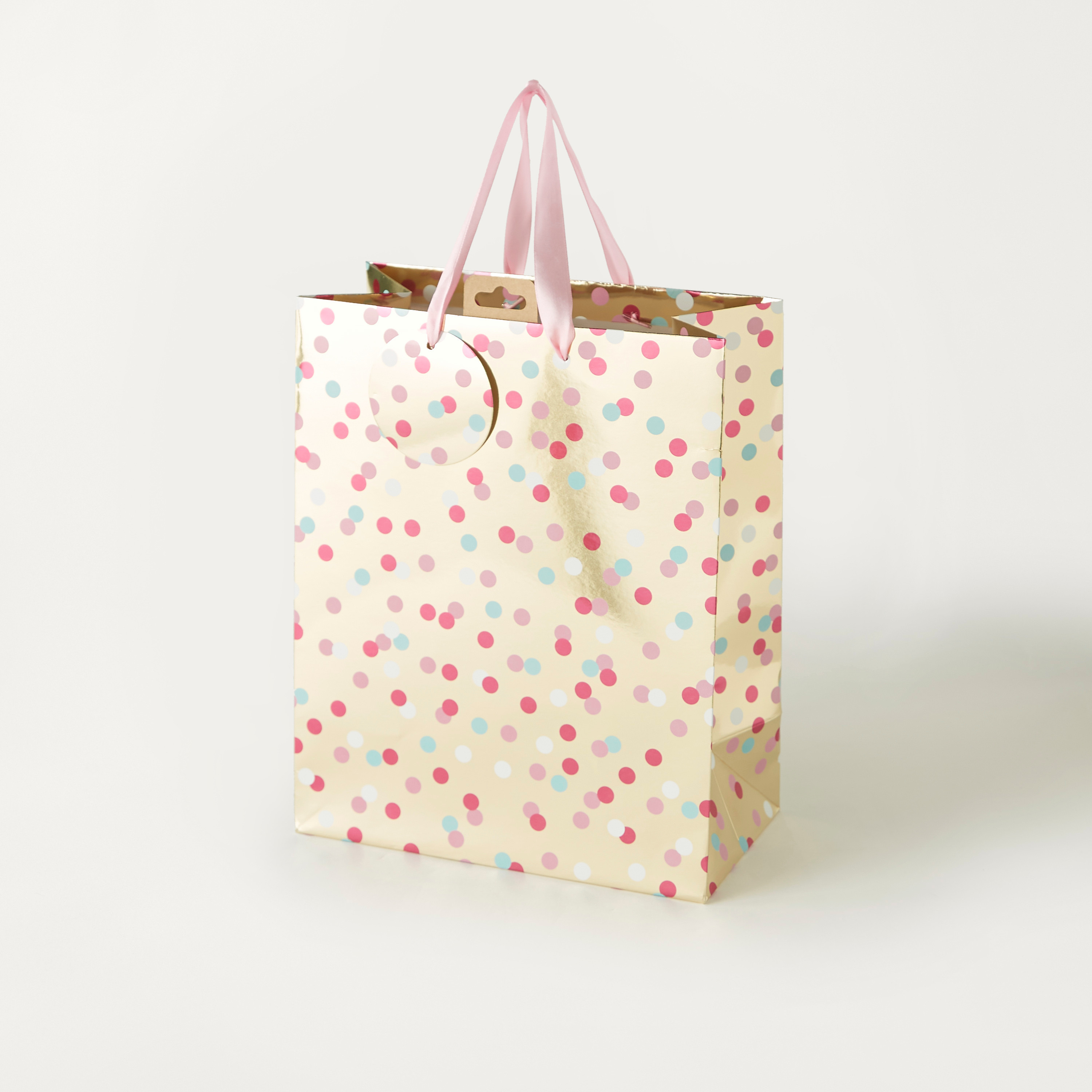 Findz Spots Print Medium Gift Bag - 10x21x25 cms-household-homefragrance-fragrancegiftset-image-1