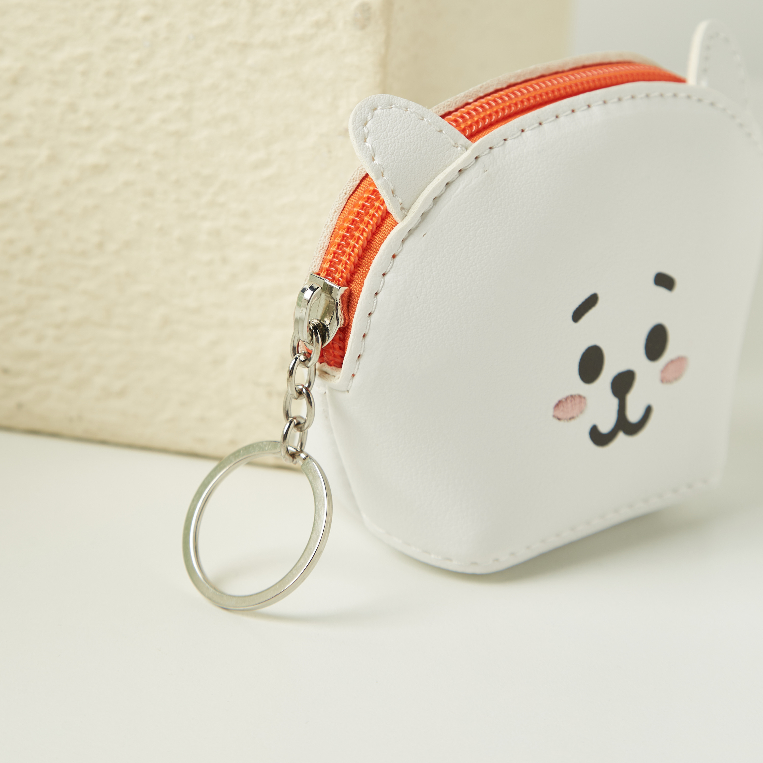 محفظة نقود بطبعات مع حلقة مفاتيح-girls-accessories-bags-image-2