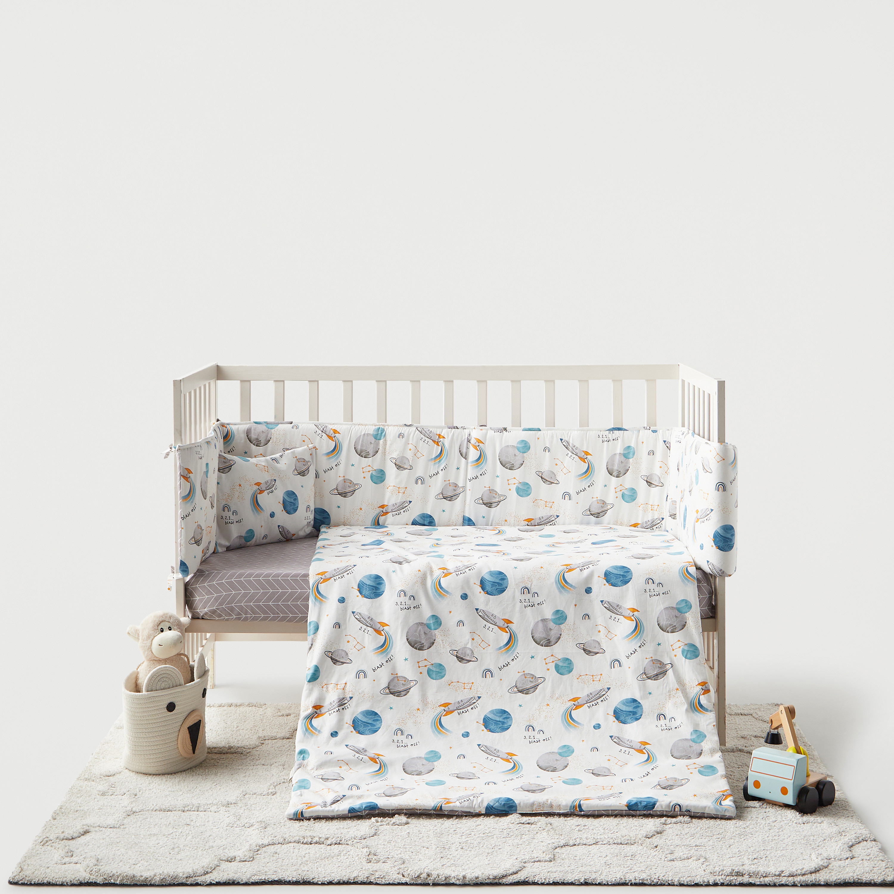 Buy Juniors 4 Piece Space Print Comforter Set Online Mothercare Bahrain