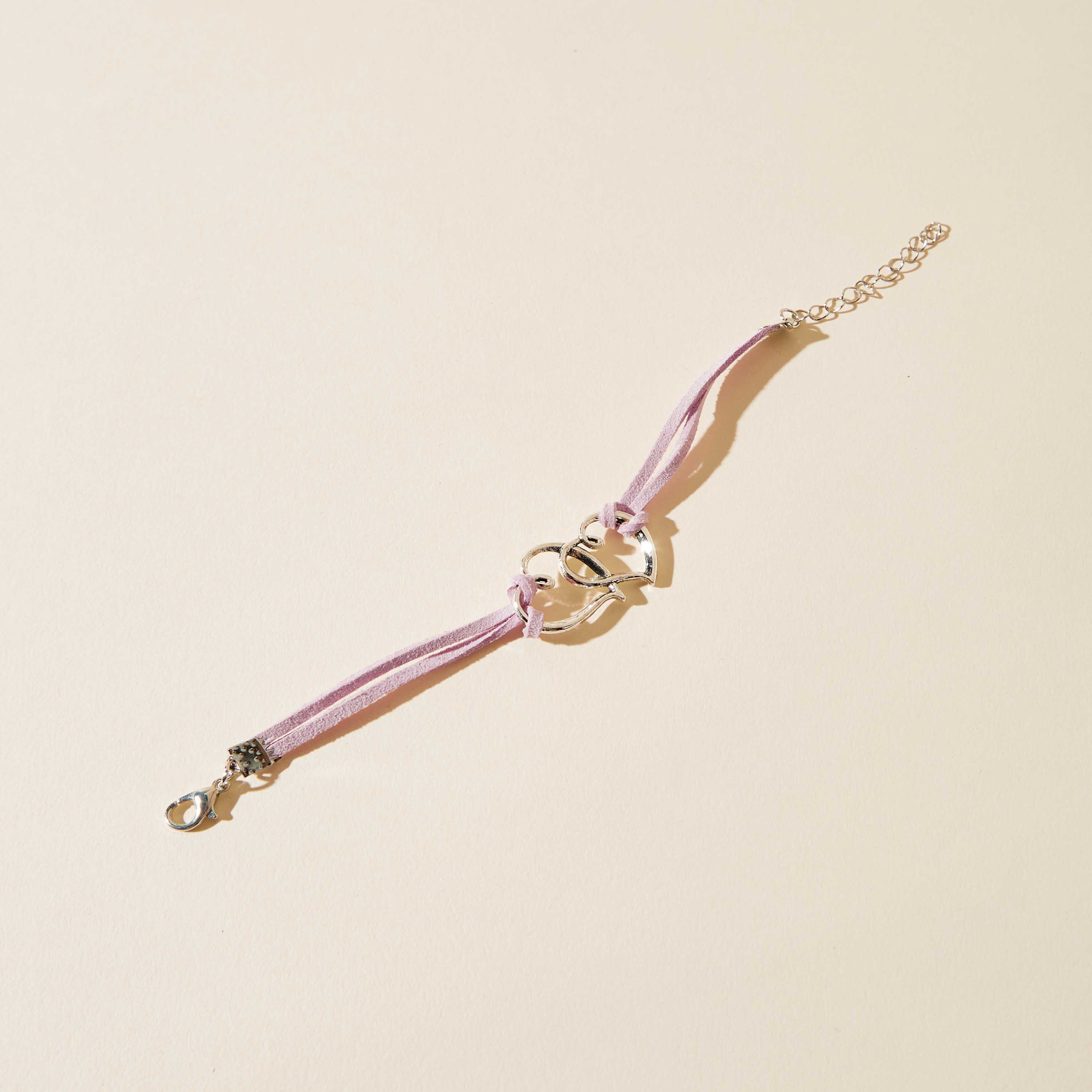 Mistotes Heart Pendant Bracelet with Lobster Clasp Closure-women-watchesandjewellery-jewellery-banglesandbracelets-image-2