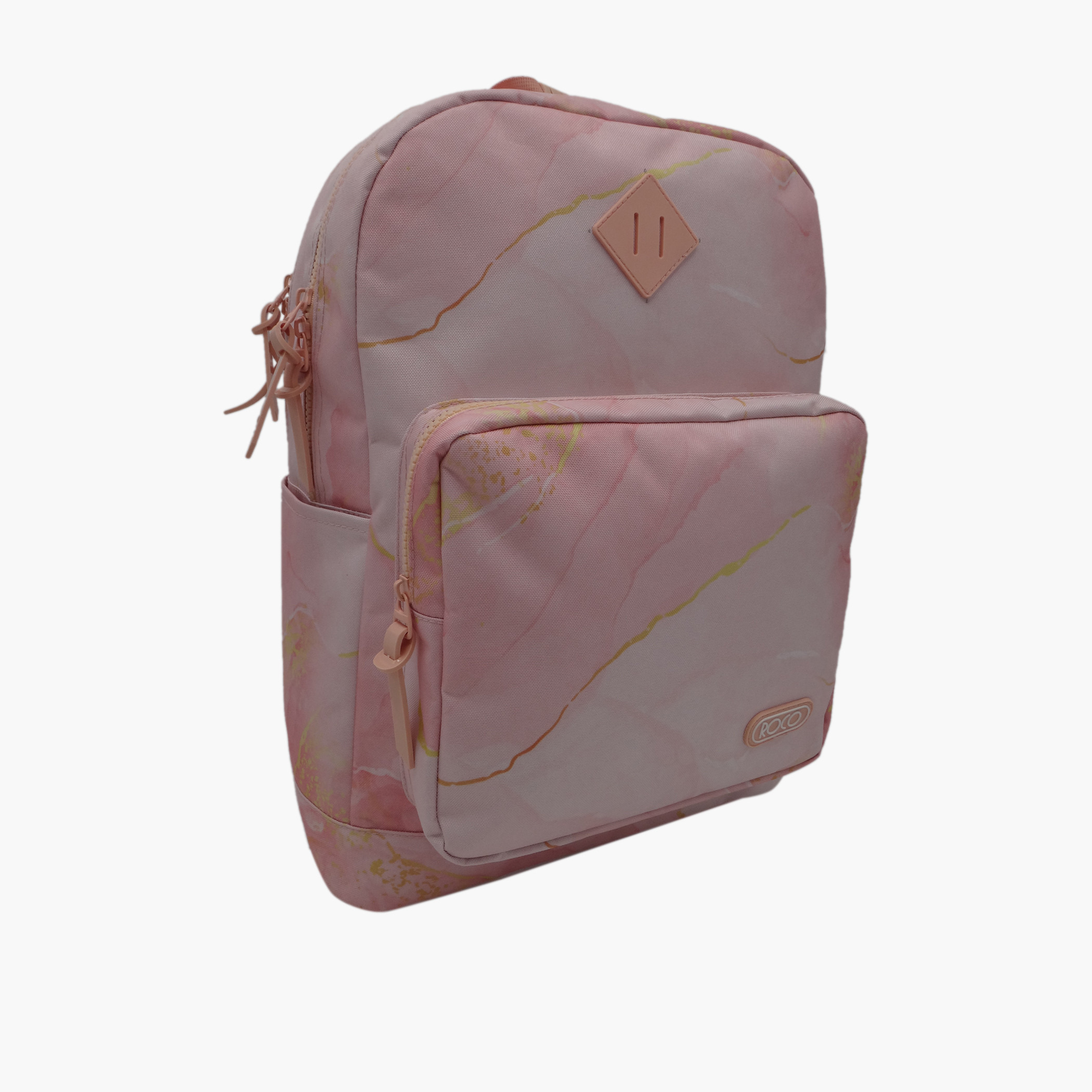 شنطة ظهر بطبعات رخامية مع مقلمة من روكو - 17 بوصة-school-bagsandbackpacks-backpacks-image-2