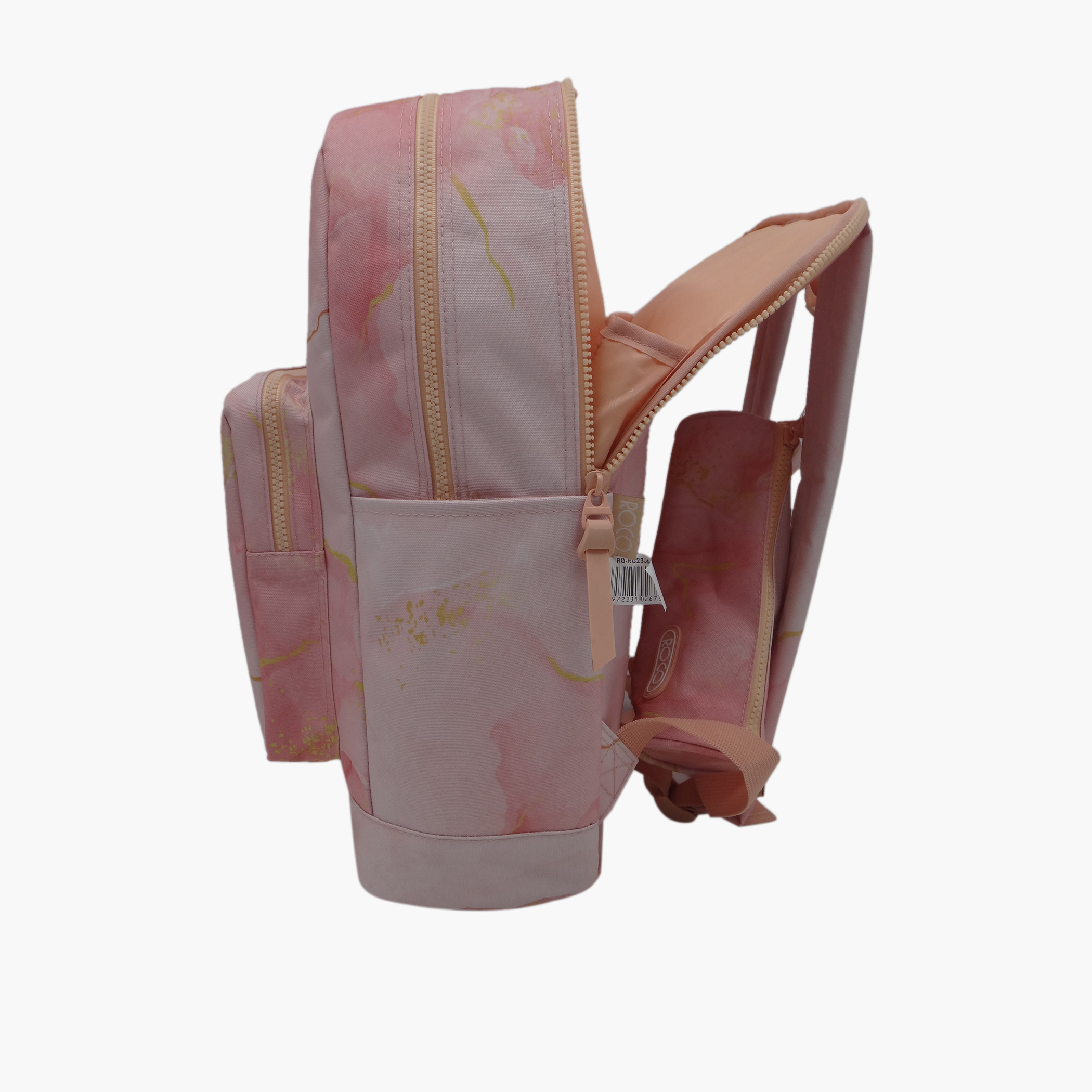 شنطة ظهر بطبعات رخامية مع مقلمة من روكو - 17 بوصة-school-bagsandbackpacks-backpacks-image-3