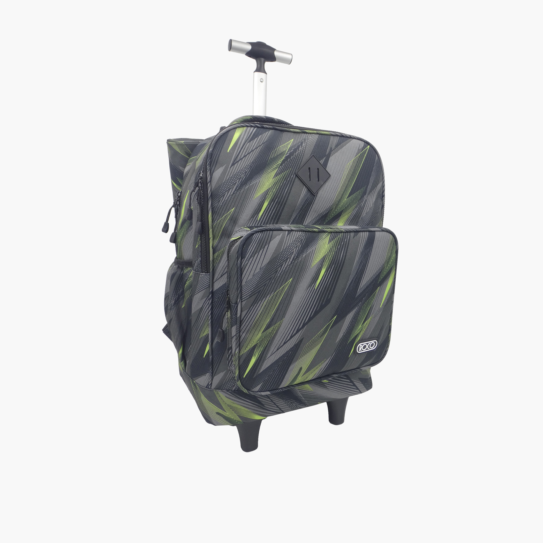 Roco Printed Trolley Bag with Retractable Handle and Pencil Case - 18 inches-school-bagsandbackpacks-trolleybags-image-2