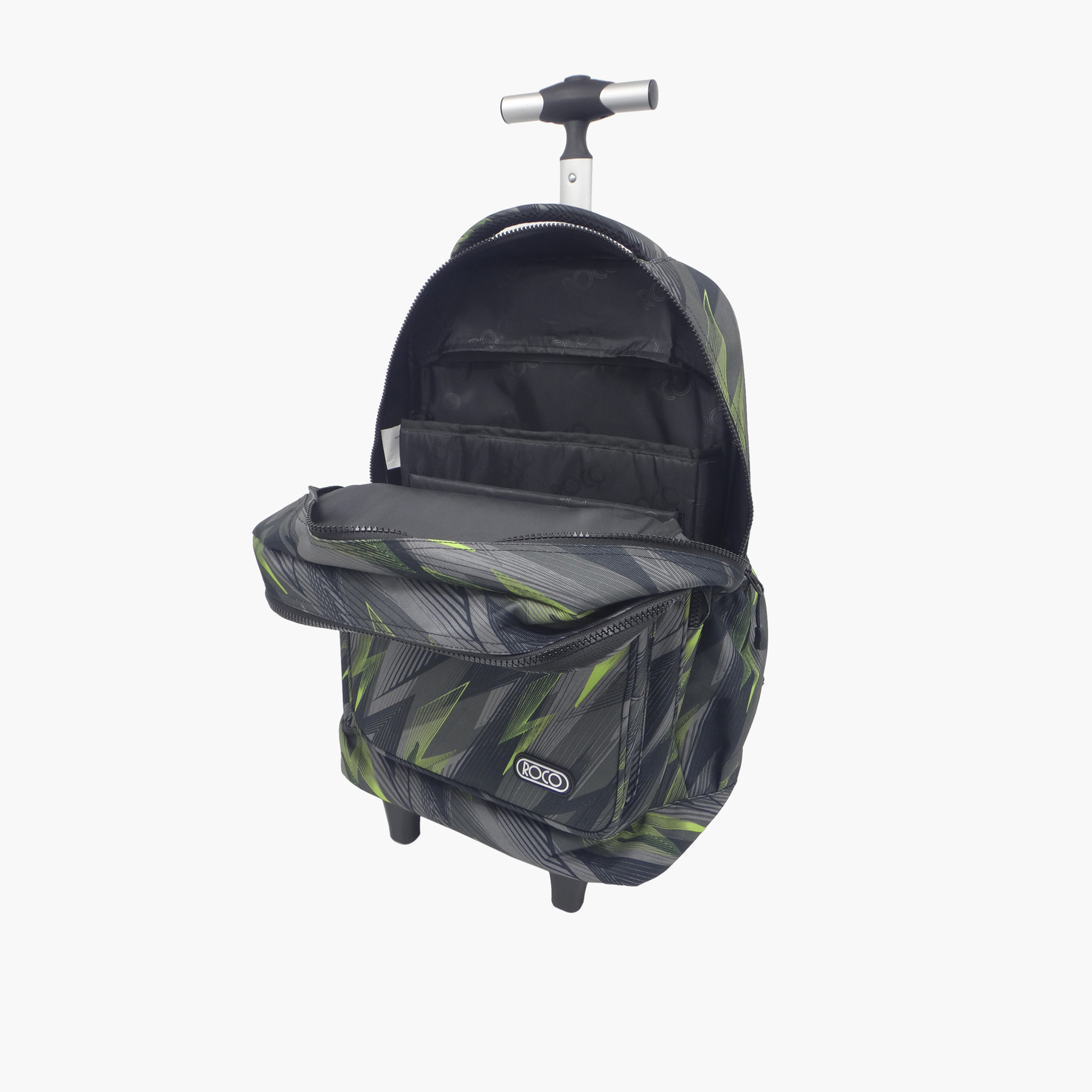 Roco Printed Trolley Bag with Retractable Handle and Pencil Case - 18 inches-school-bagsandbackpacks-trolleybags-image-3