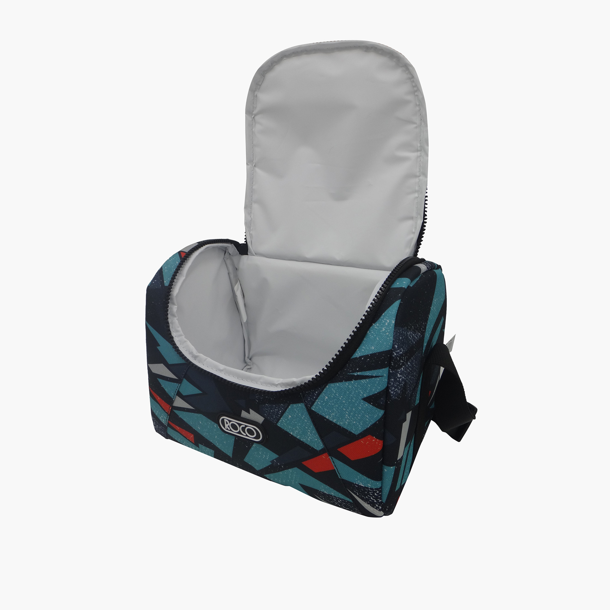 Roco Geometric Print Lunch Bag with Zip Closure-school-lunchessentials-lunchbags-image-3