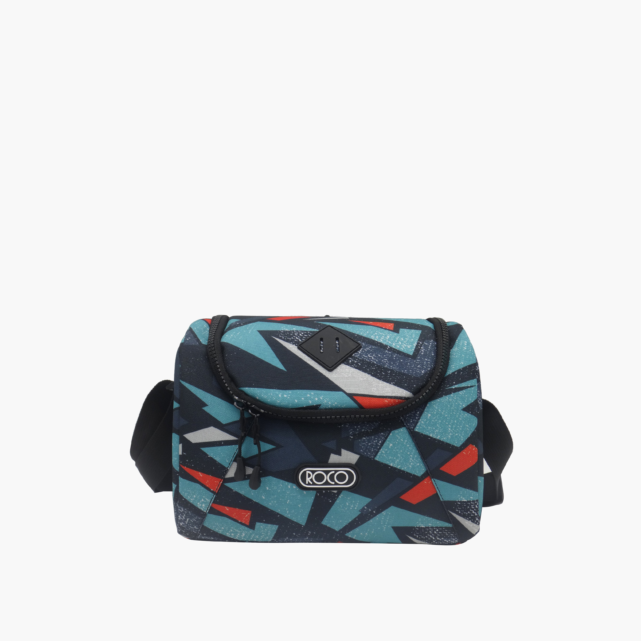Roco Geometric Print Lunch Bag with Zip Closure-school-lunchessentials-lunchbags-image-4