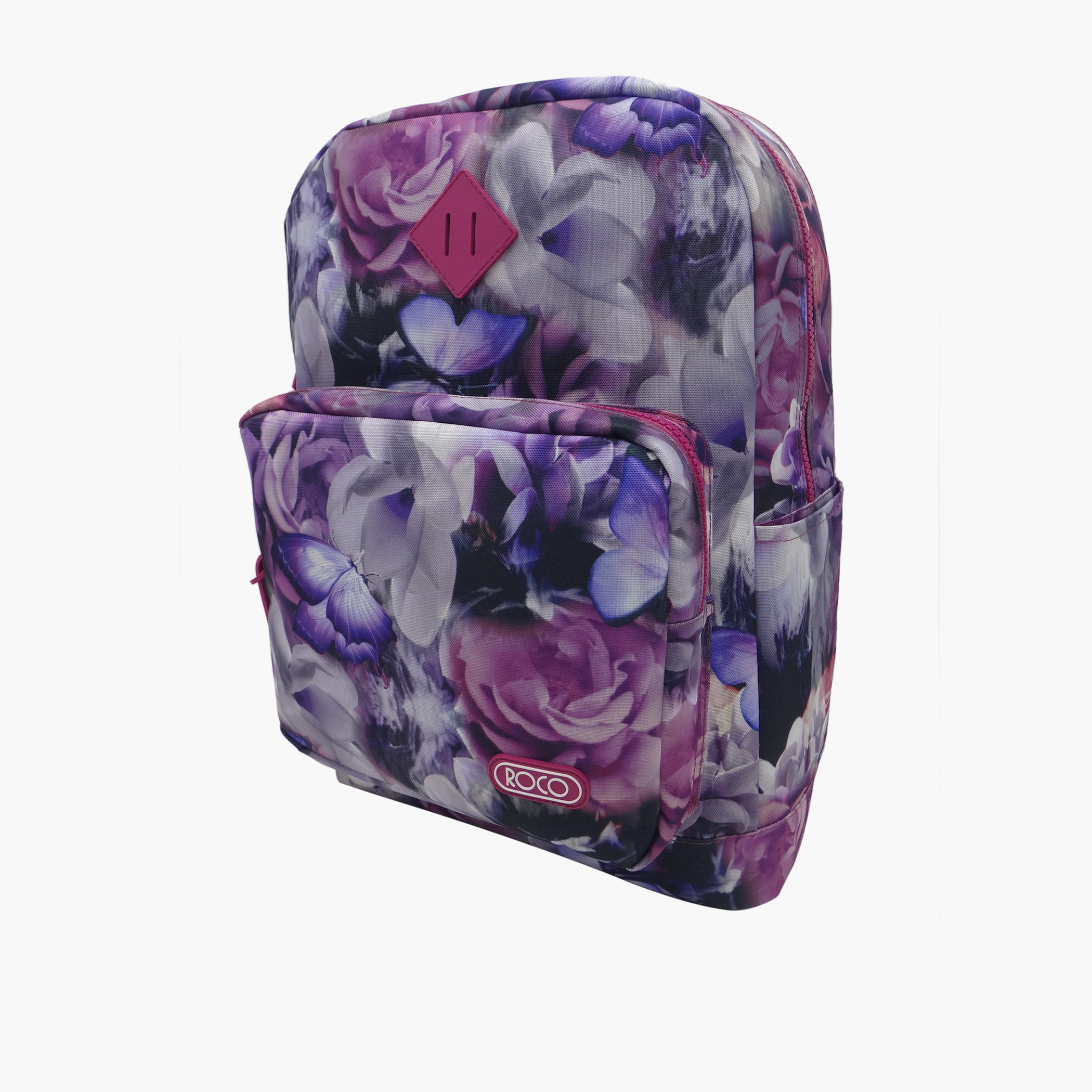 Roco Floral Print Backpack with Pencil Pouch - 17 inches-school-bagsandbackpacks-backpacks-image-1