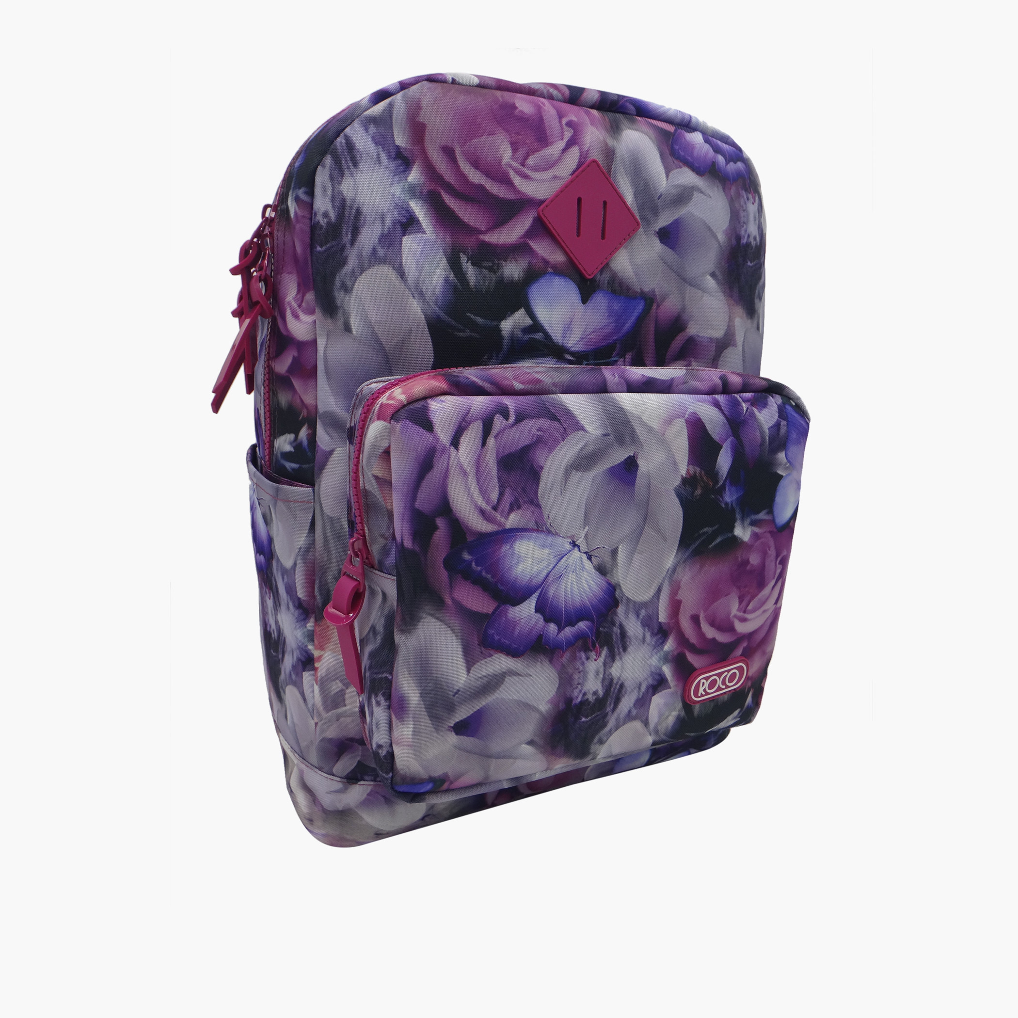 Roco Floral Print Backpack with Pencil Pouch - 17 inches-school-bagsandbackpacks-backpacks-image-2