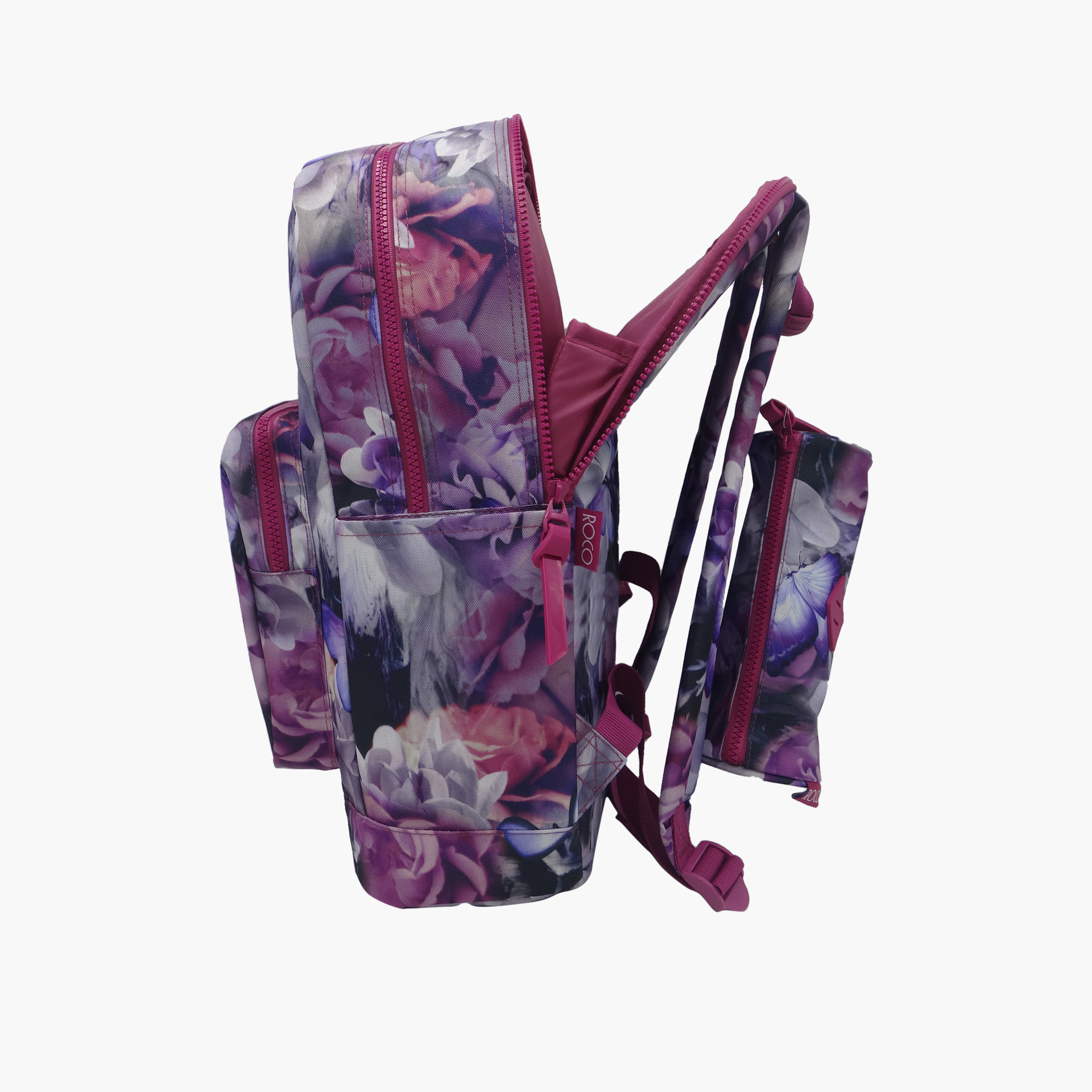 Roco Floral Print Backpack with Pencil Pouch - 17 inches-school-bagsandbackpacks-backpacks-image-3