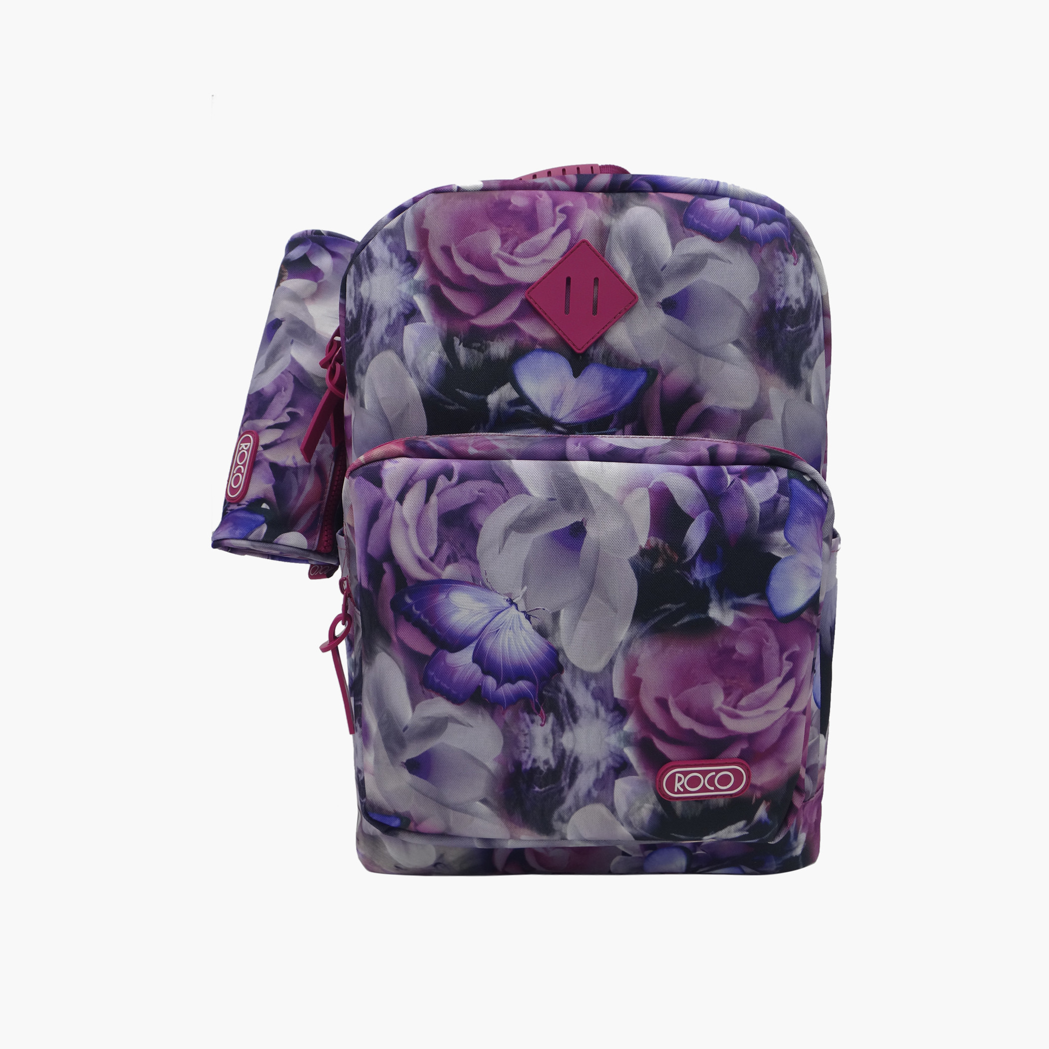 Roco Floral Print Backpack with Pencil Pouch - 17 inches-school-bagsandbackpacks-backpacks-image-5
