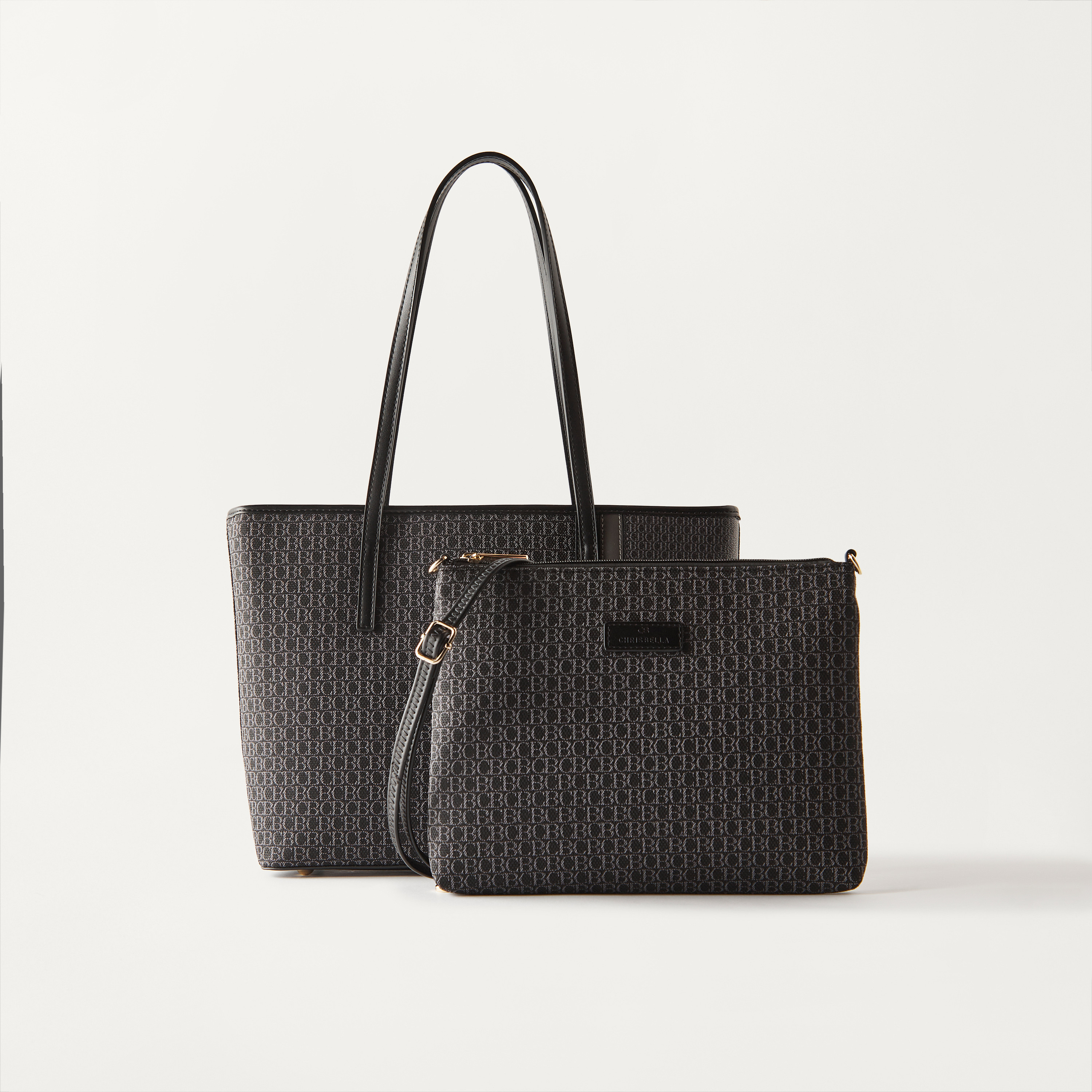 Shop Chrisbella Printed Tote Bag with Double Handle and