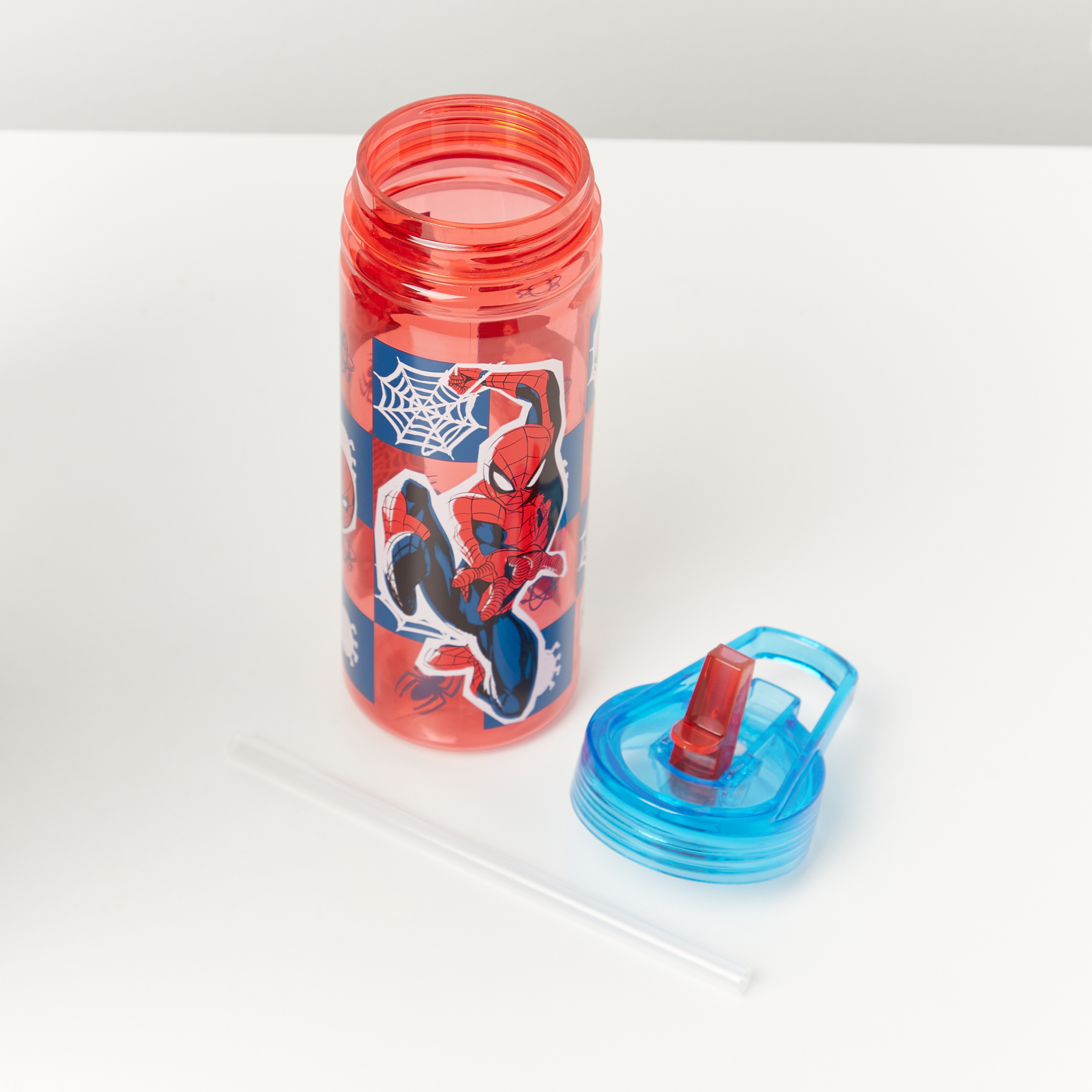 قارورة مياه إيكوزين بقشّة وطبعات سبايدر مان - 580 مل-baby-feeding-mealtimeessentials-image-6