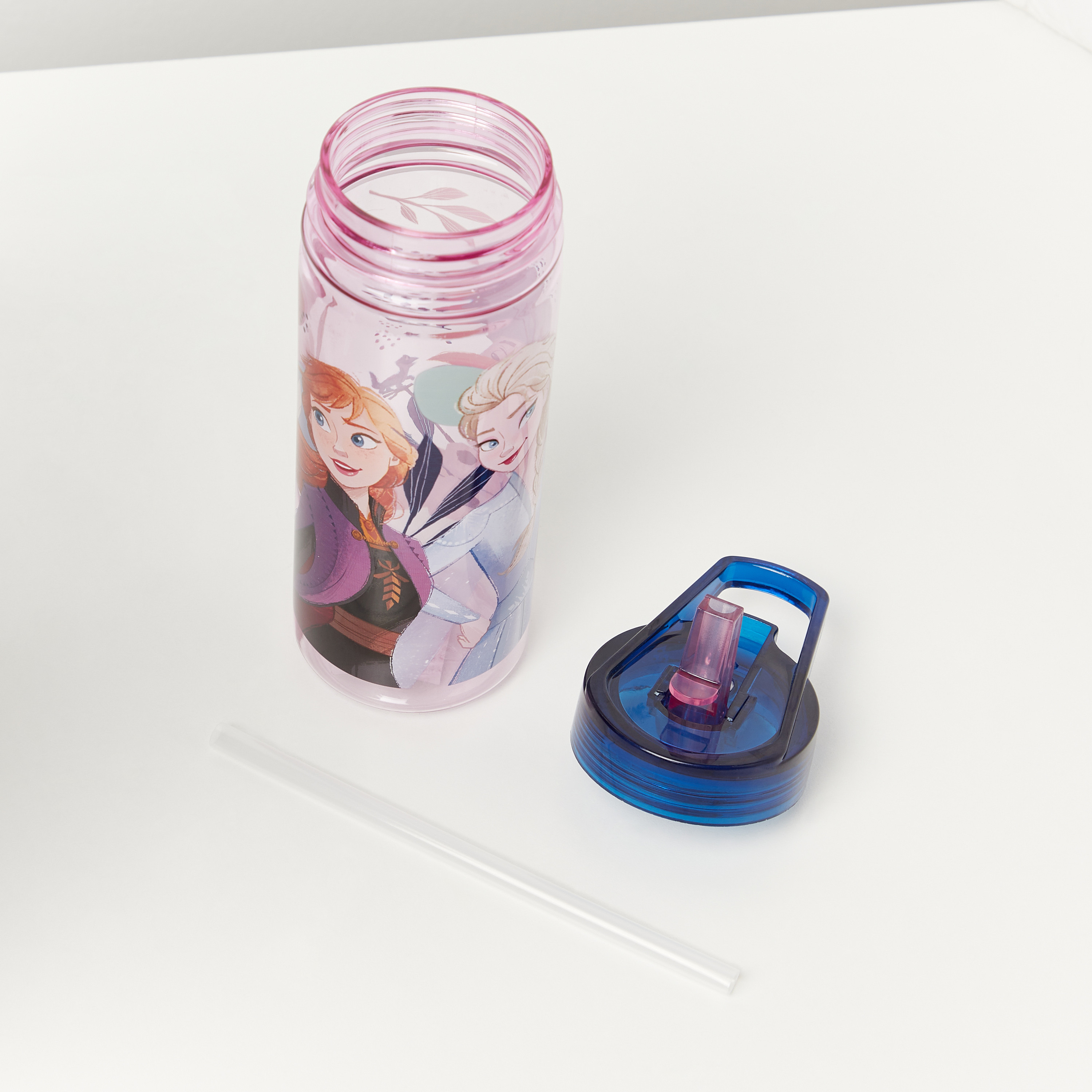 قارورة مياه إيكوزين بقشّة وطبعات فروزن من ديزني - 580 مل-baby-feeding-mealtimeessentials-image-5