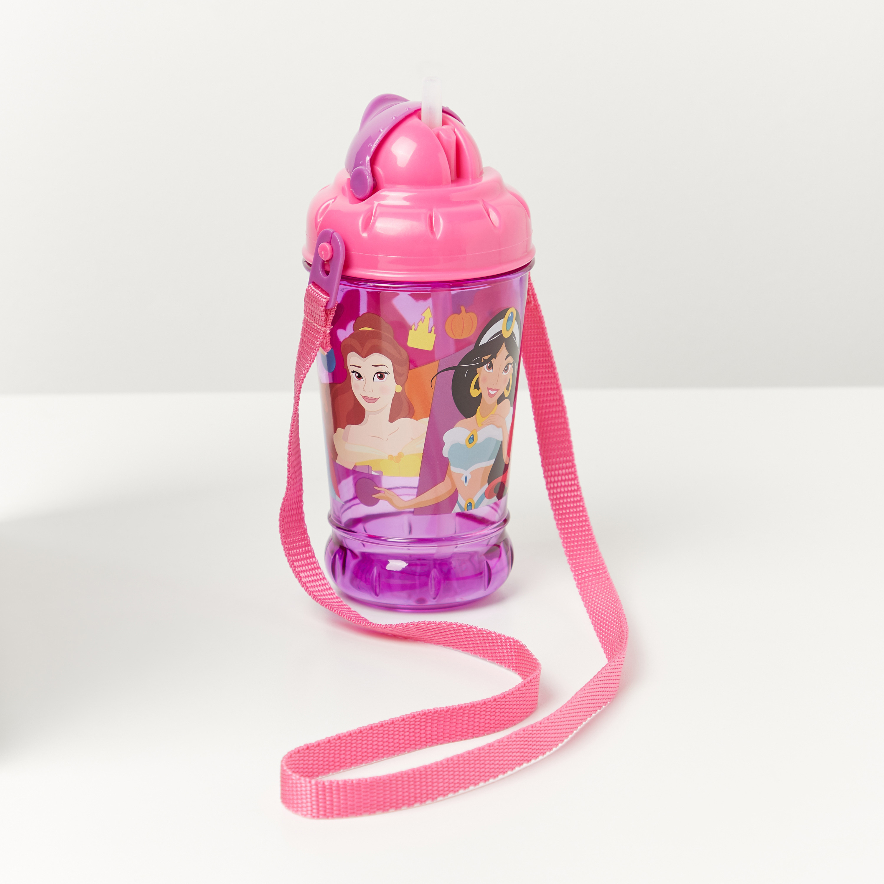 Disney Princess Print Sipper Water Bottle - 440 ml-baby-feeding-mealtimeessentials-image-2