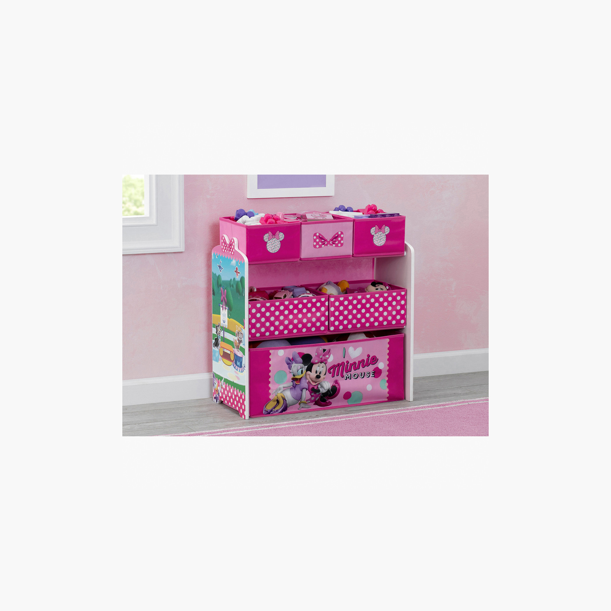 minnie mouse multi bin toy organizer