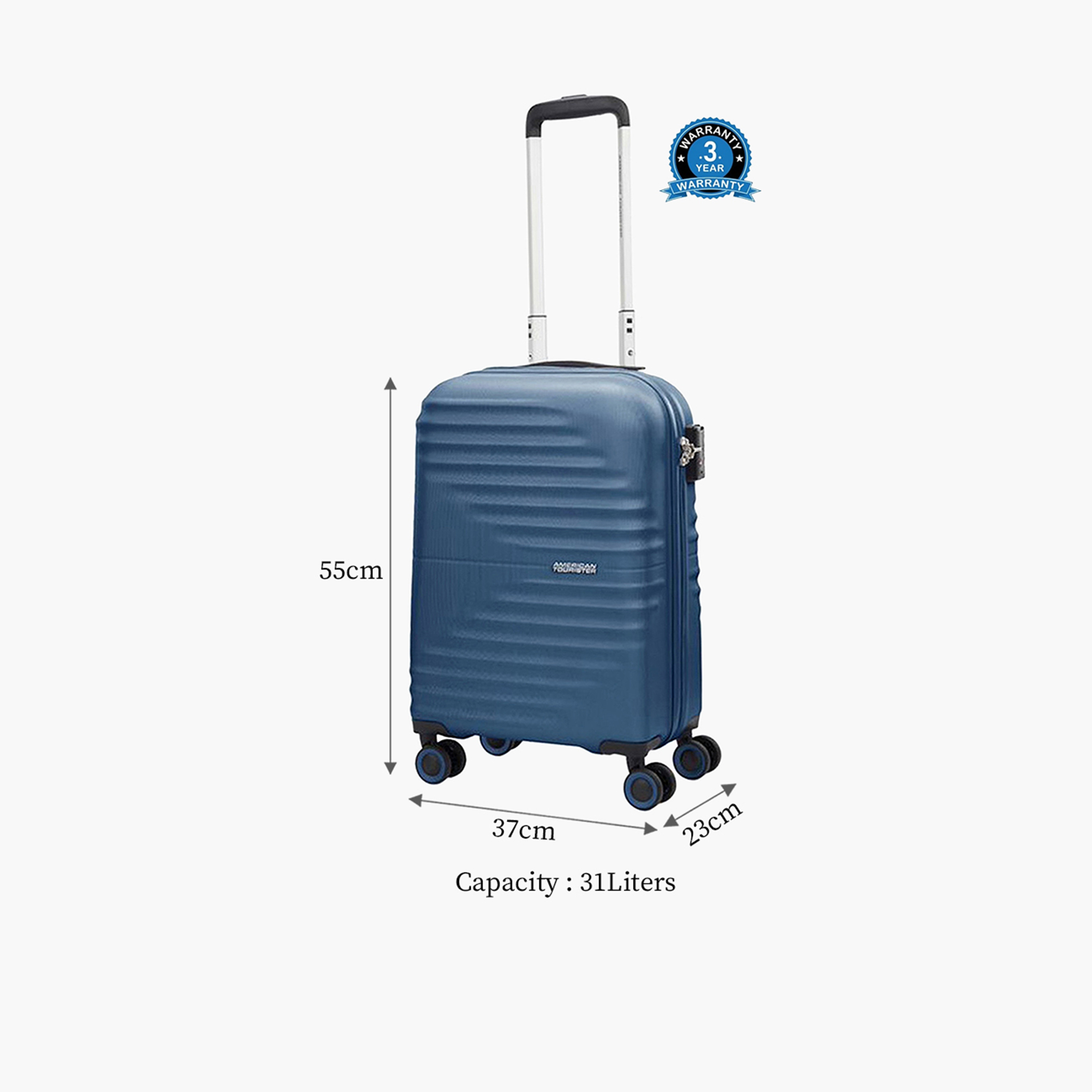 أمريكان توريستر- شنطة  تويست ويفز مقاس 55 سم صغيرة الحجم مصنوعة من مادة ABS بأربع عجلات-travel-luggagesandbags-luggage-image-2
