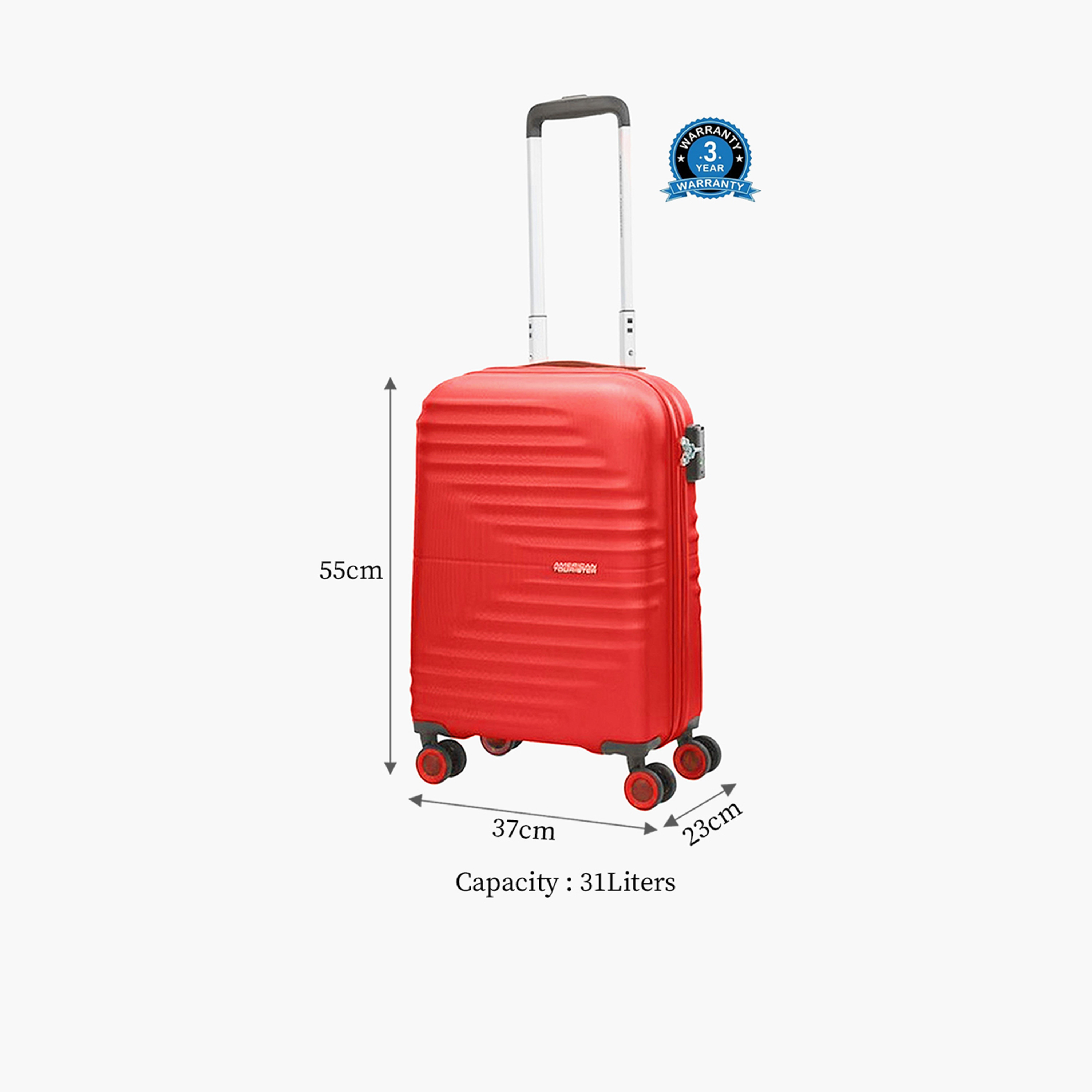 أمريكان توريستر- شنطة  تويست ويفز مقاس 55 سم صغيرة الحجم مصنوعة من مادة ABS بأربع عجلات-travel-luggagesandbags-luggage-image-2