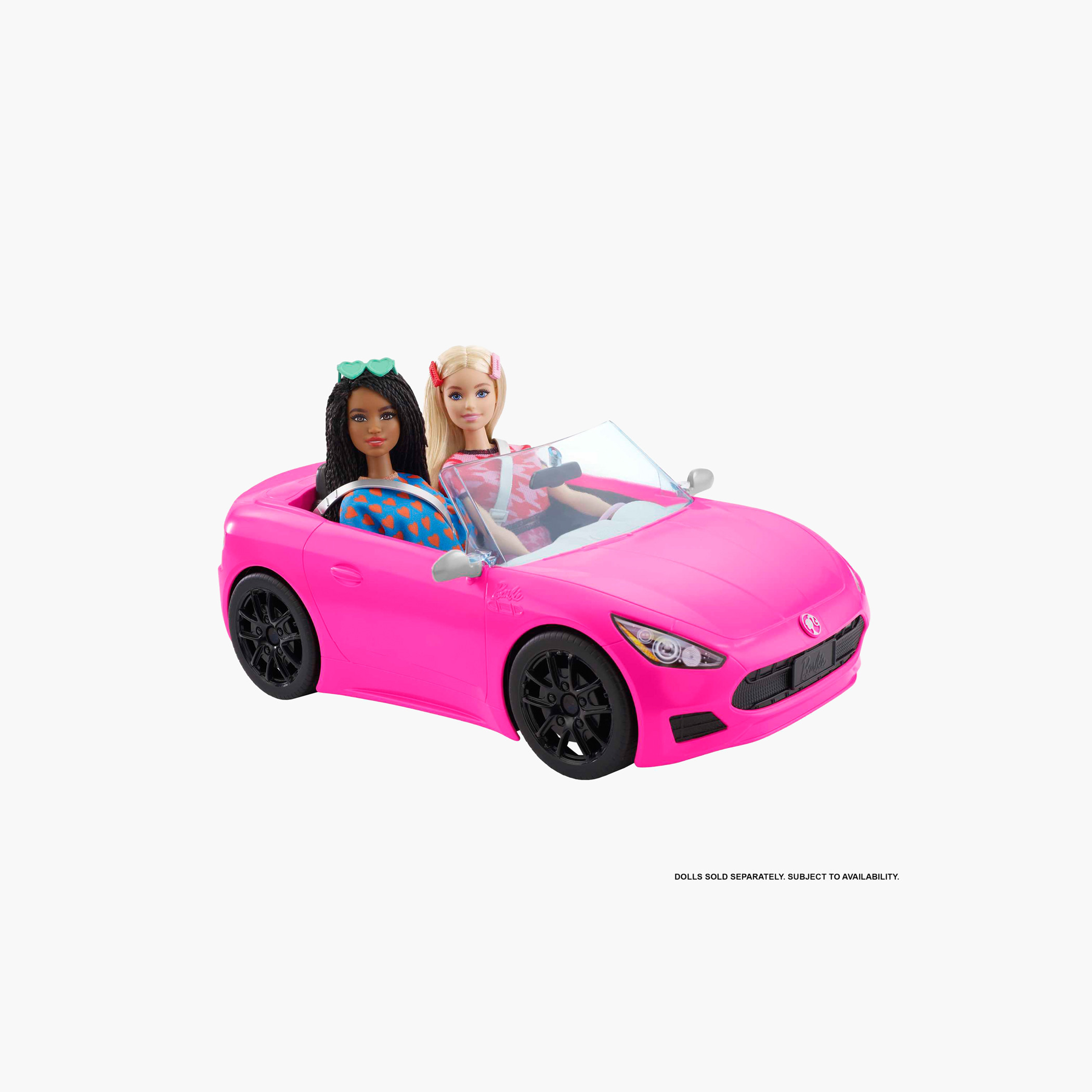 Barbie Convertible 2-Seater Car with Rolling Wheels & Realistic Details, Gift for 3 to 7 Year Olds-toys-dollsandplaysets-dollplaysets-image-5