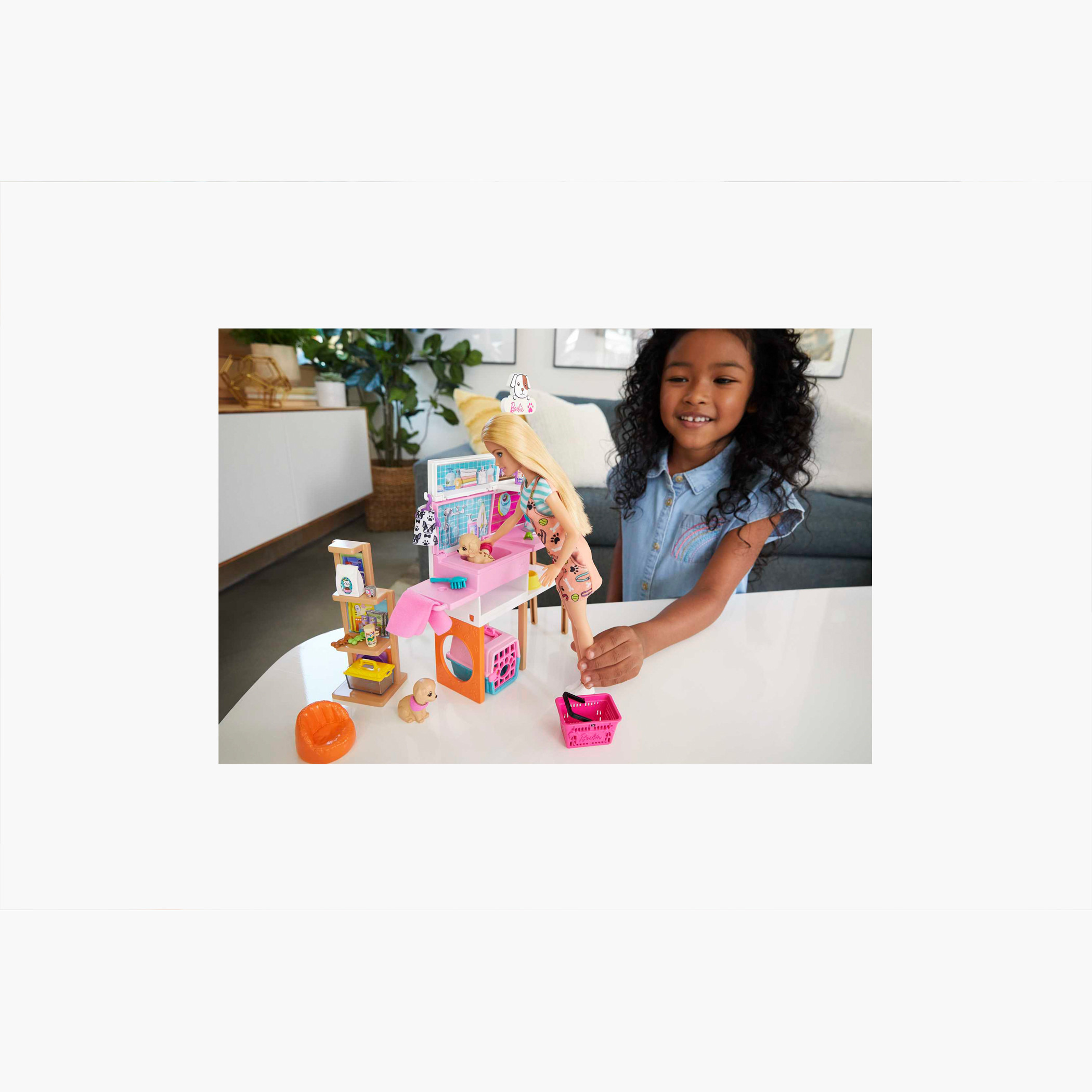 Barbie Doll and 4 Pet Boutique Playset with Color-Change Grooming Feature, Great for 3 to 7 Years-toys-dollsandplaysets-dollplaysets-image-2