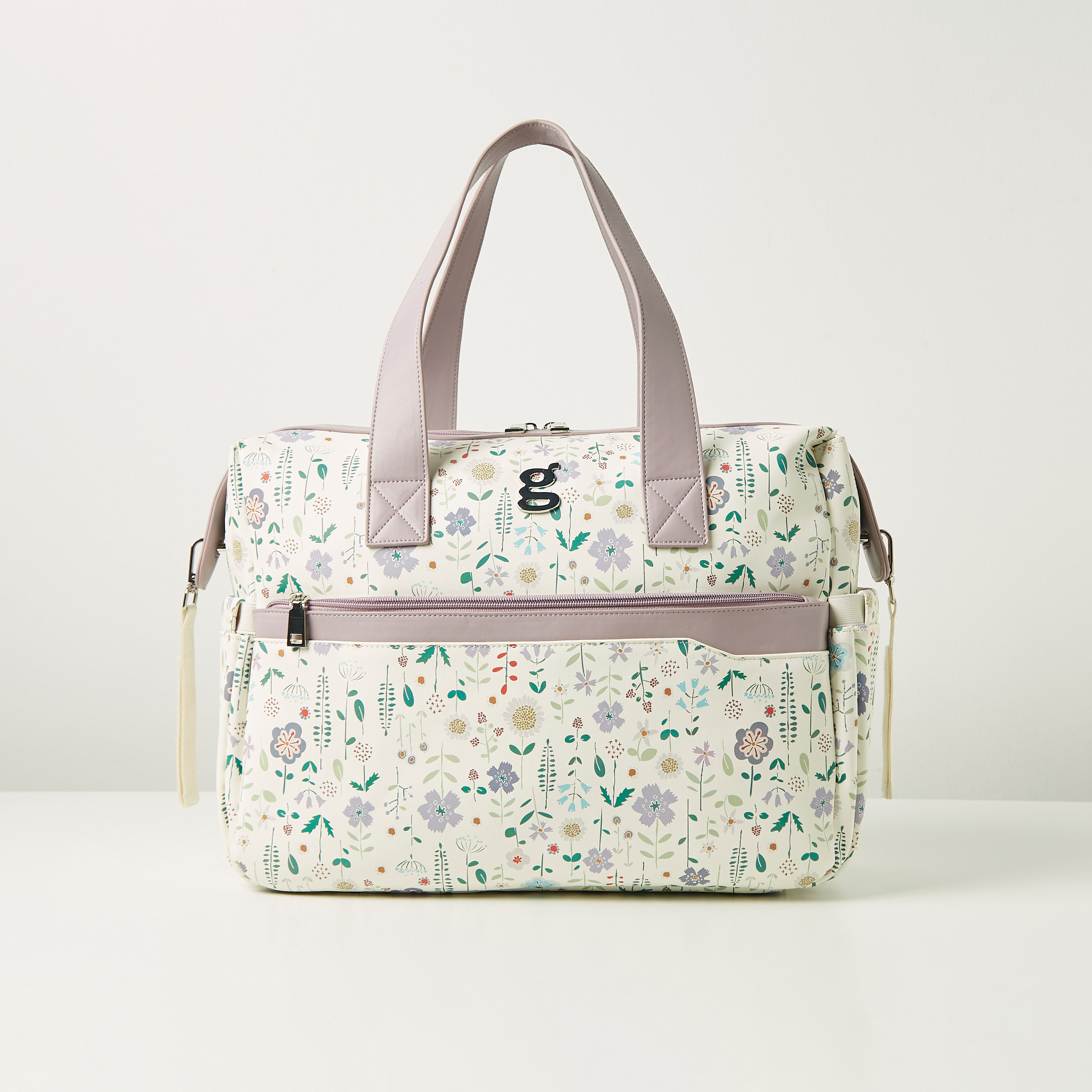 Giggles All Over Floral Print Diaper Bag